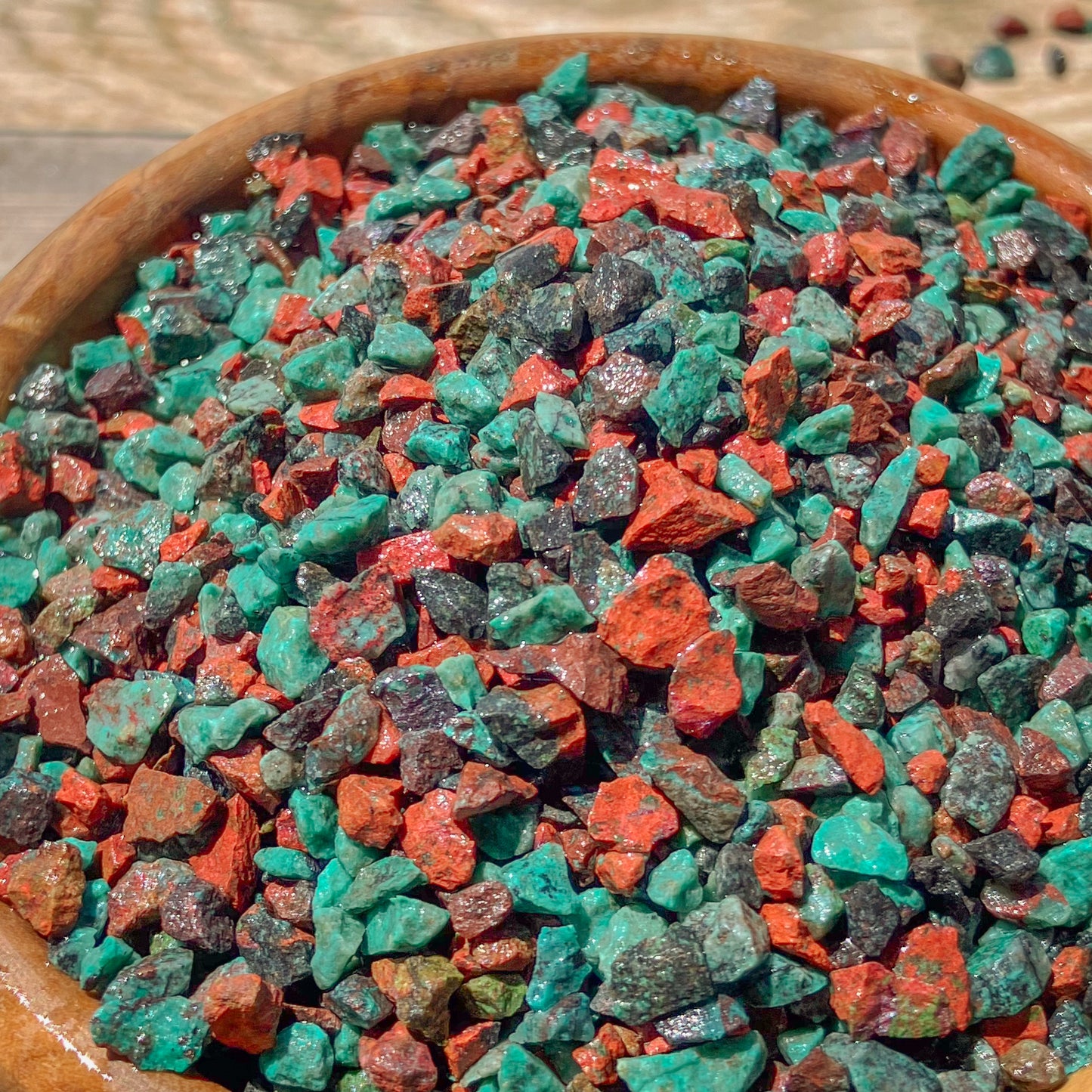 Crushed Sonora Sunrise/Sunset Chips from Mexico, Coarse Crush (2mm-4mm) for Woodworking Inlay, Resin Art, Embellishments or Orgone Pyramids