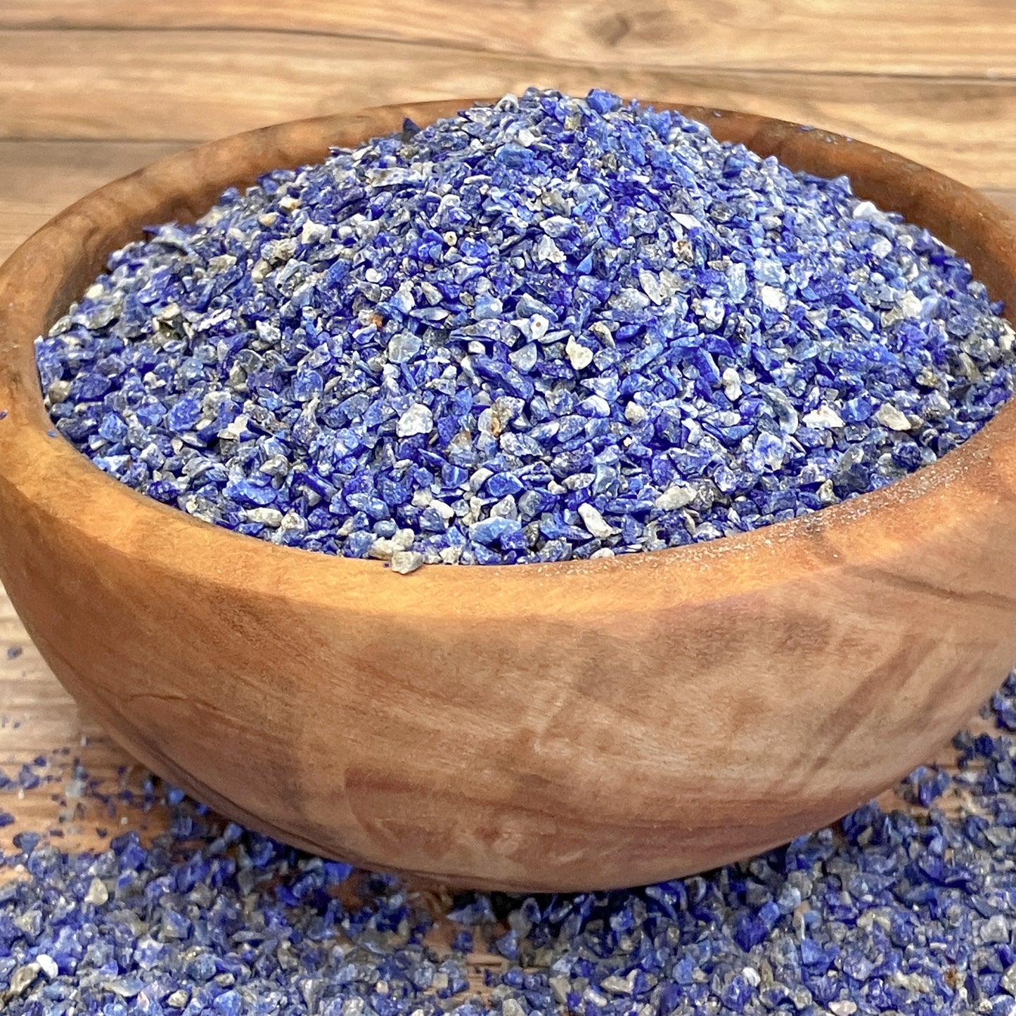 Crushed Lapis Lazuli Sand (Grade A) from Afghanistan, Medium Crush (0.25mm-2mm) for Woodworking and Ring Inlay, Resin Art, Memorial Jewelry