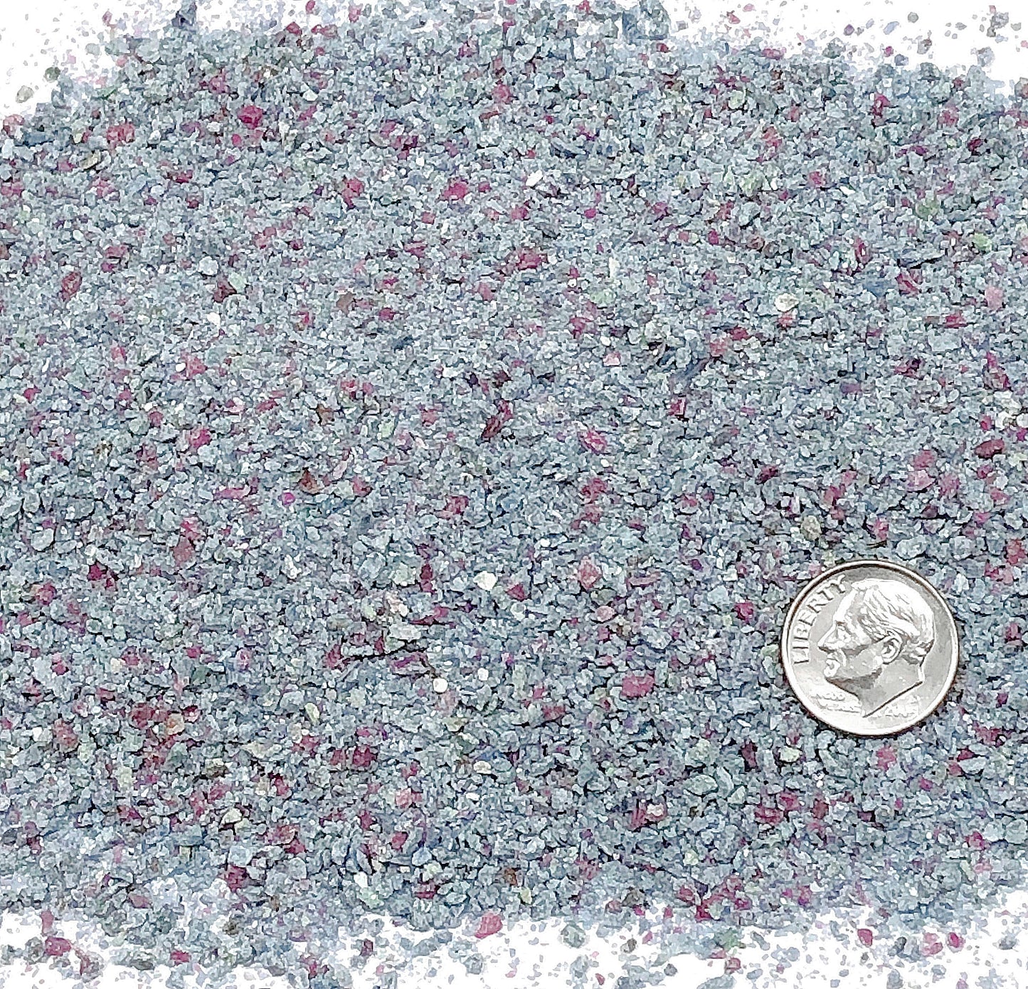 Crushed Blue Kyanite and Ruby in Matrix from India, Medium Crush, Sand Size, 2mm - 0.25mm