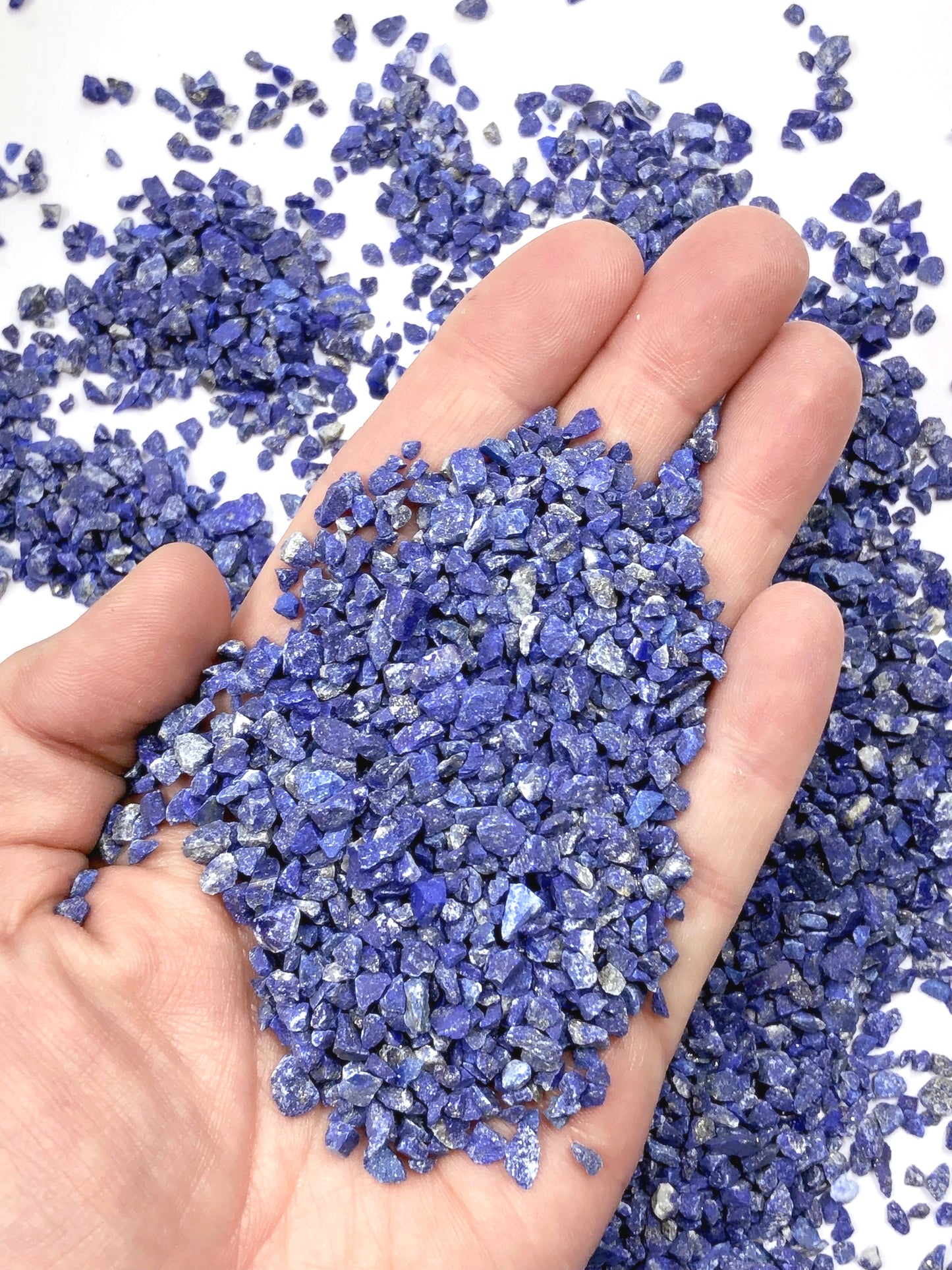 Crushed Royal Blue Lapis Lazuli (Grade AAA) from Afghanistan, Coarse Crush, Gravel Size, 4mm - 2mm