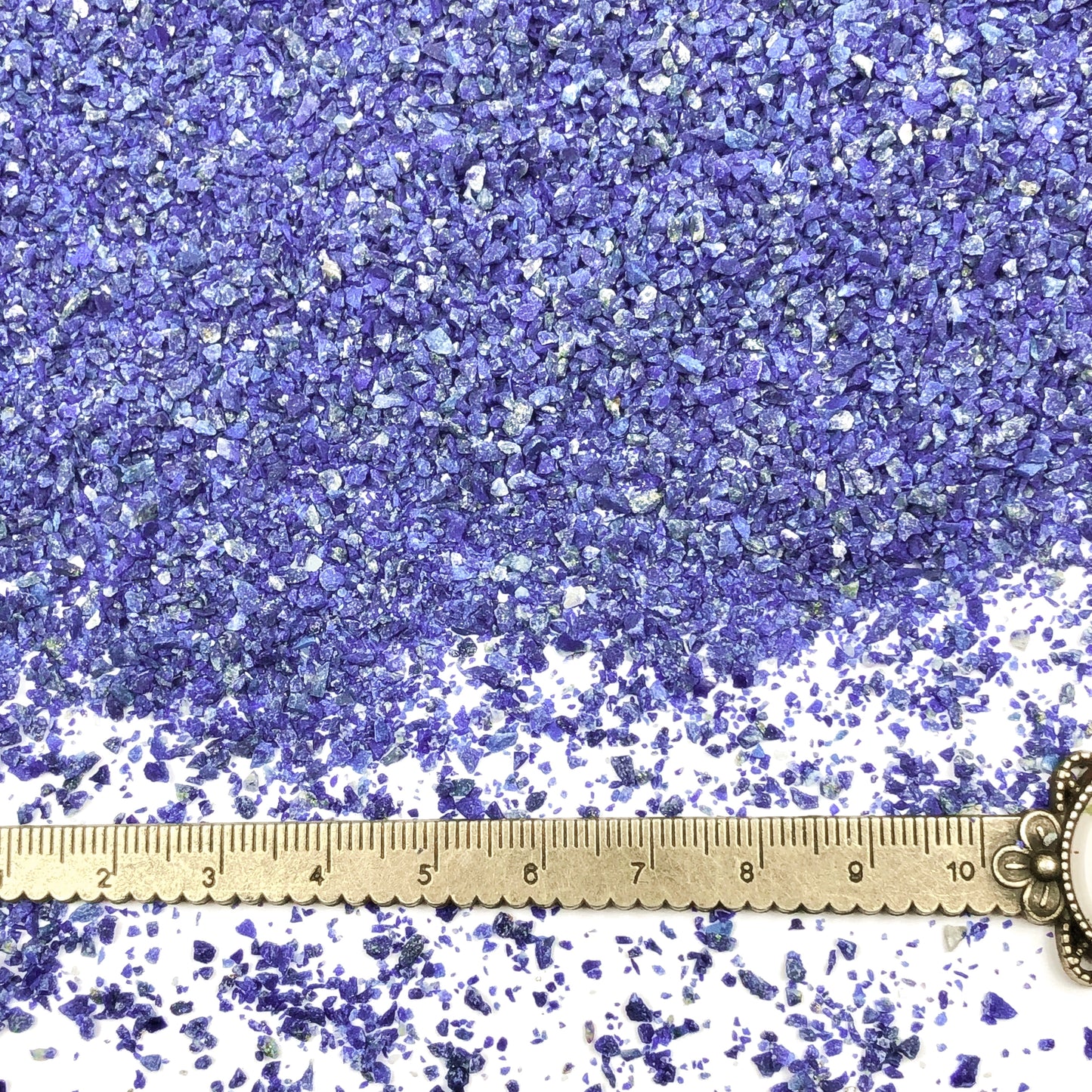 Crushed Royal Blue Lapis Lazuli (Grade AAA) from Afghanistan, Medium Crush, Sand Size, 2mm - 0.25mm