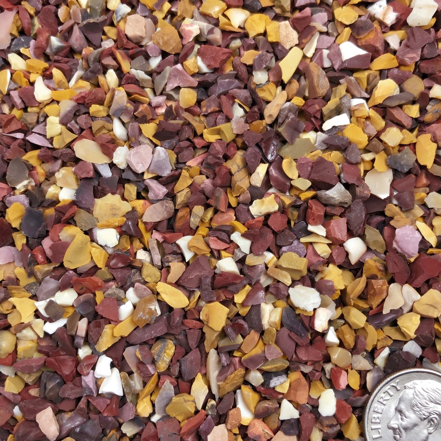 Crushed Mookaite from Australia, Coarse Crush, Gravel Size, 4mm - 2mm