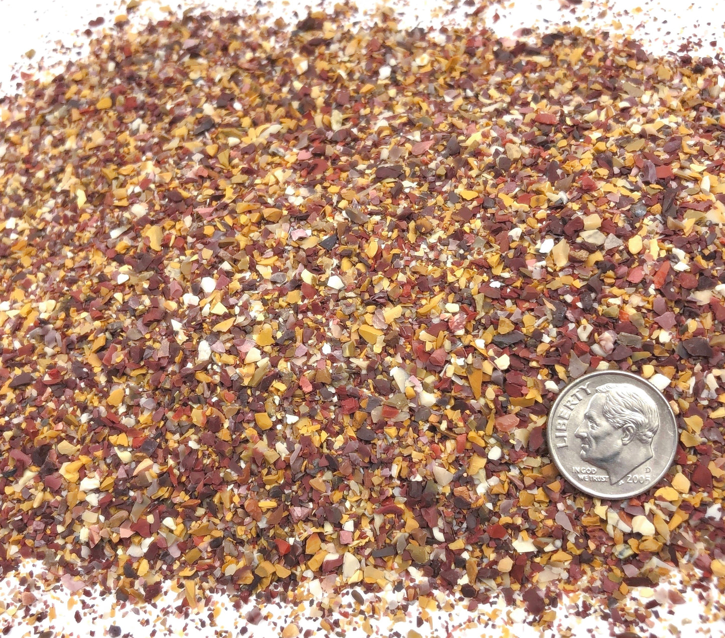 Crushed Mookaite from Australia, Medium Crush, Sand Size, 2mm - 0.25mm