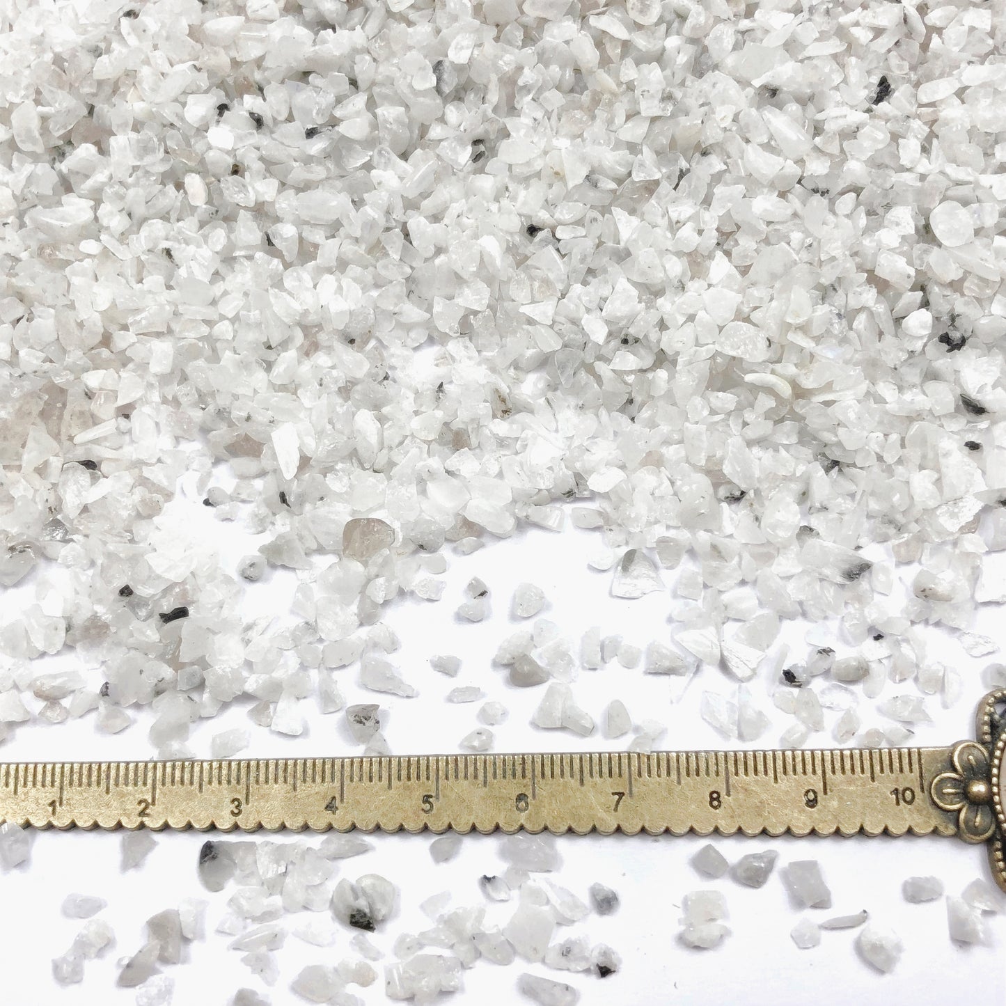 Crushed Rainbow Moonstone (Grade A) from India, Coarse Crush, Gravel Size, 4mm - 2mm