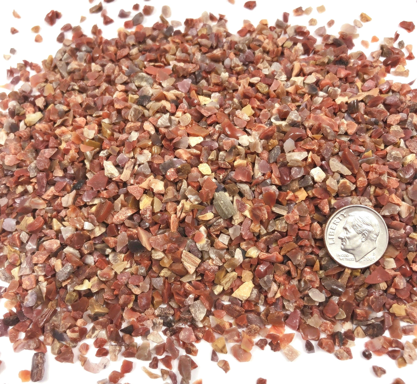 Crushed Petrified Wood Chips from Arizona, Pea-Sized Gravel (2mm-4mm)