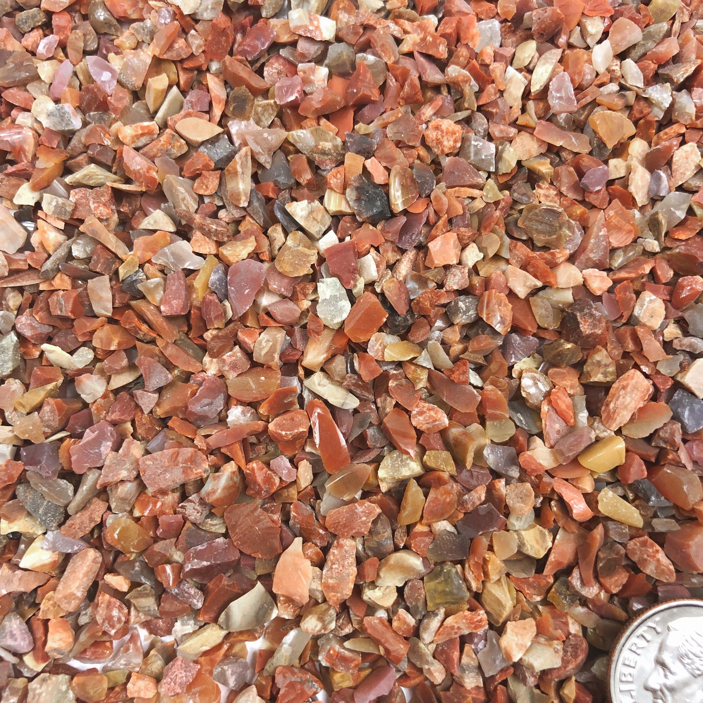 Crushed Petrified Wood Chips from Arizona, Pea-Sized Gravel (2mm-4mm)