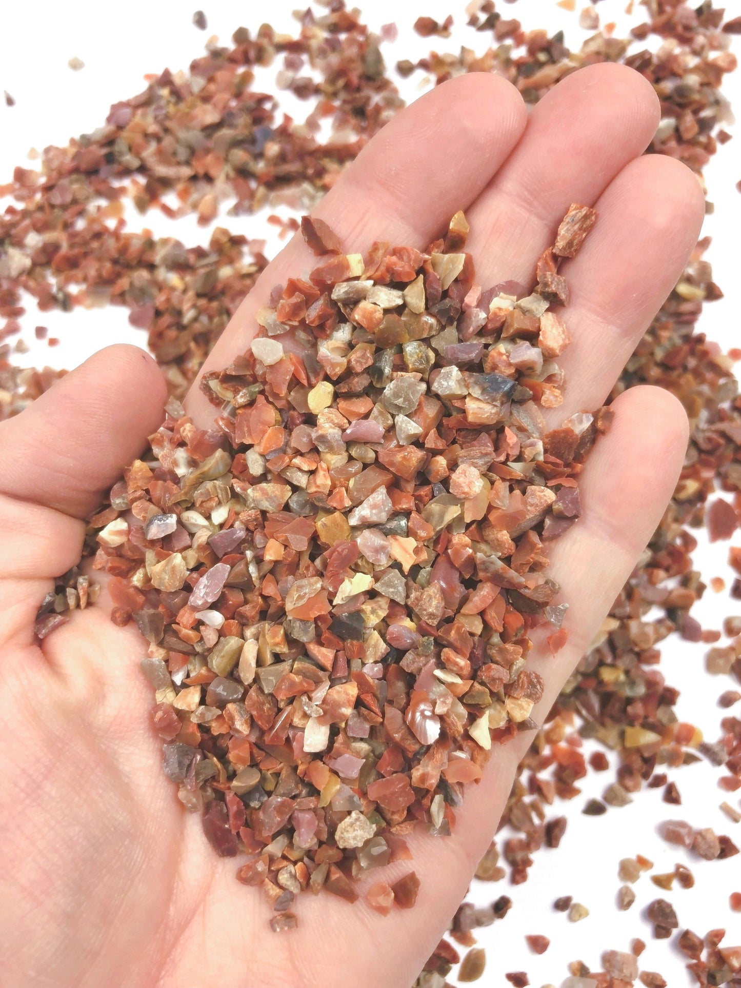 Crushed Petrified Wood from Arizona, Coarse Crush, Gravel Size, 4mm - 2mm