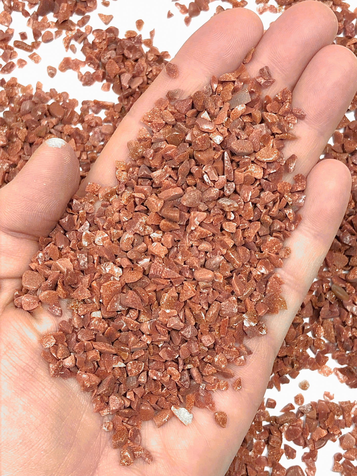 Crushed Red Goldstone (Synthetic), Coarse Crush, Gravel Size, 4mm - 2mm