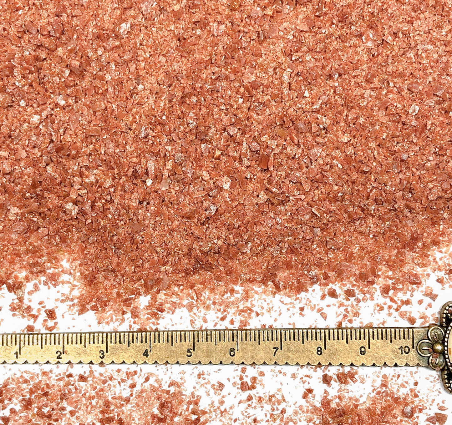 Crushed Red Goldstone (Synthetic), Medium Crush, Sand Size, 2mm - 0.25mm