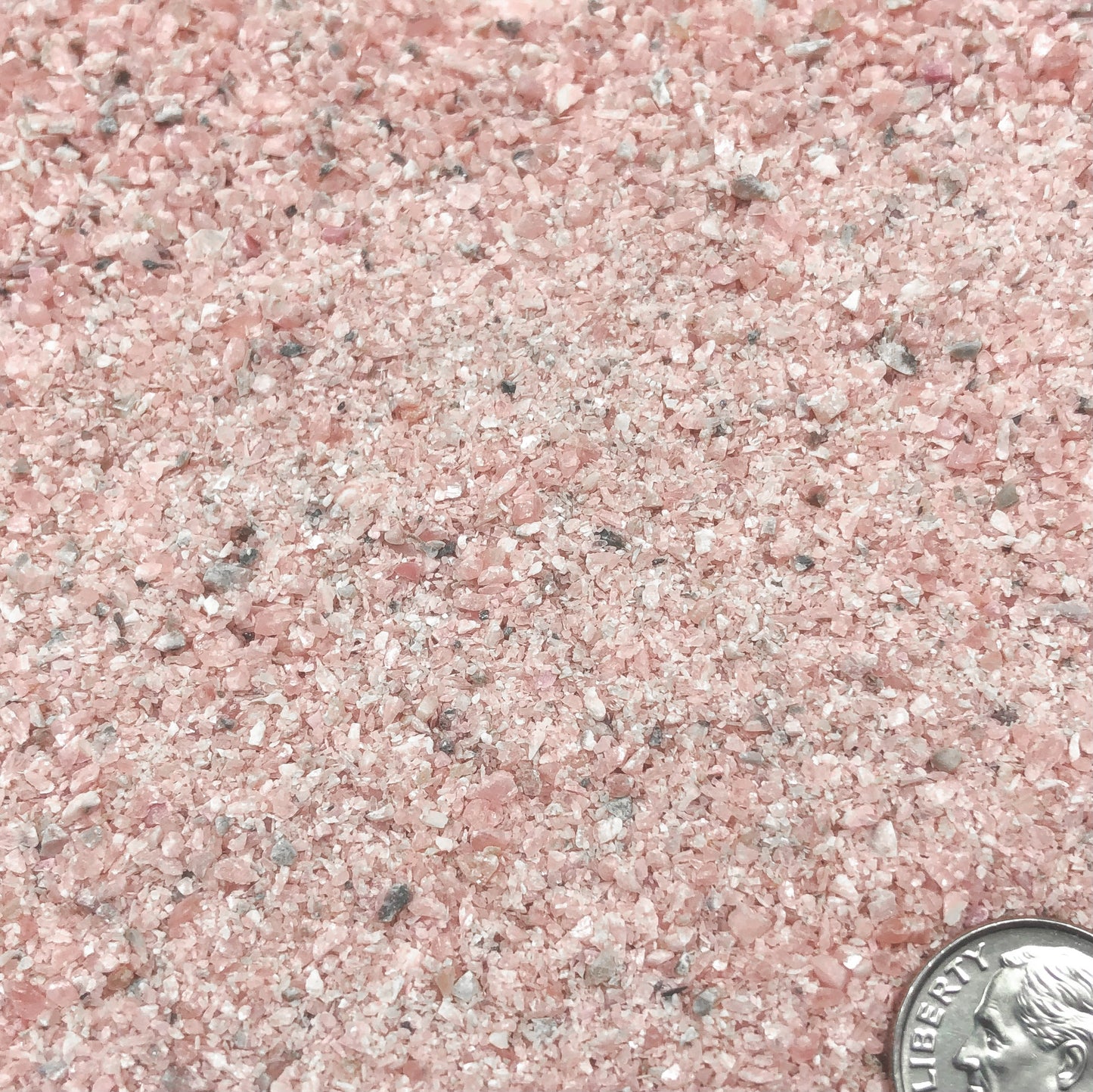 Crushed Pink Rhodochrosite from Argentina, Medium Crush, Sand Size, 2mm - 0.25mm