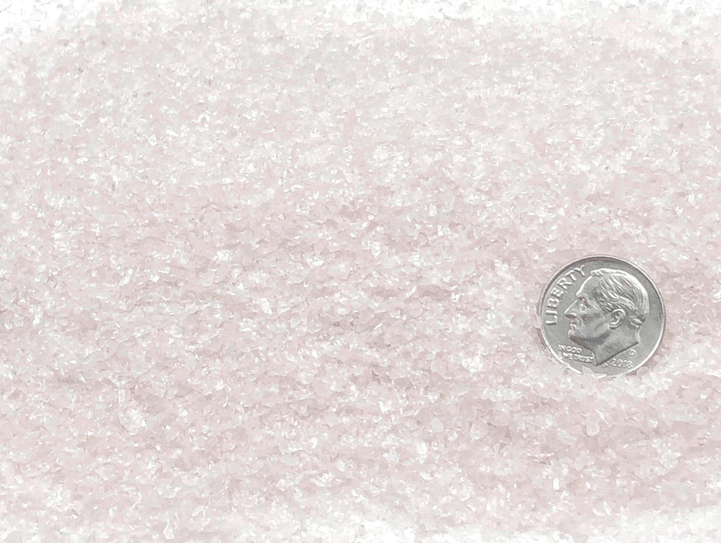 Crushed Rose Quartz (Grade A) from Namibia, Medium Crush, Sand Size, 2mm - 0.25mm