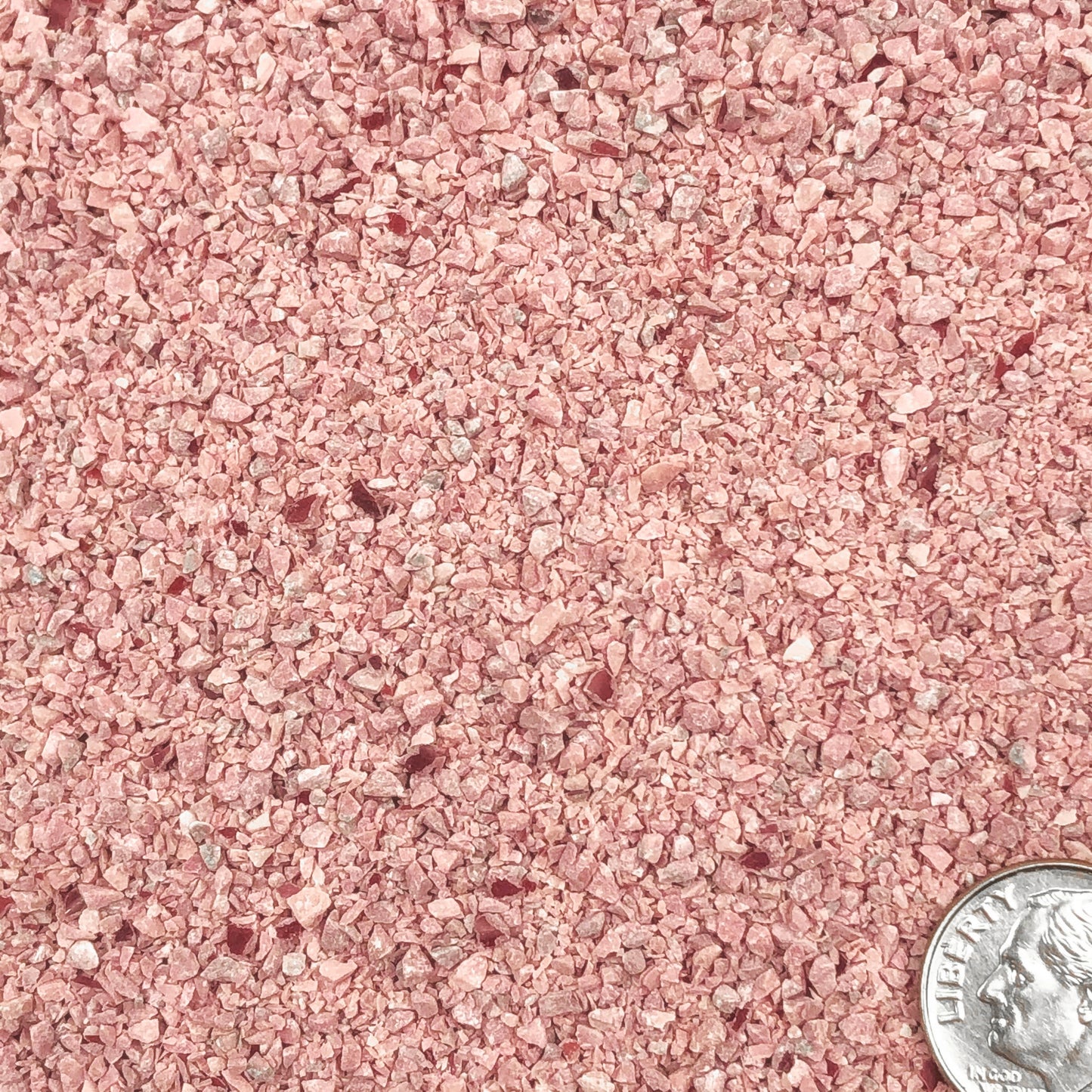 *CLOSEOUT* Dusty Rose Howlite Sand (Dyed) from Zimbabwe, Medium Crush, Sand Size (2mm - 0.25mm) for Stone Inlay, Mineral Art, or Rings