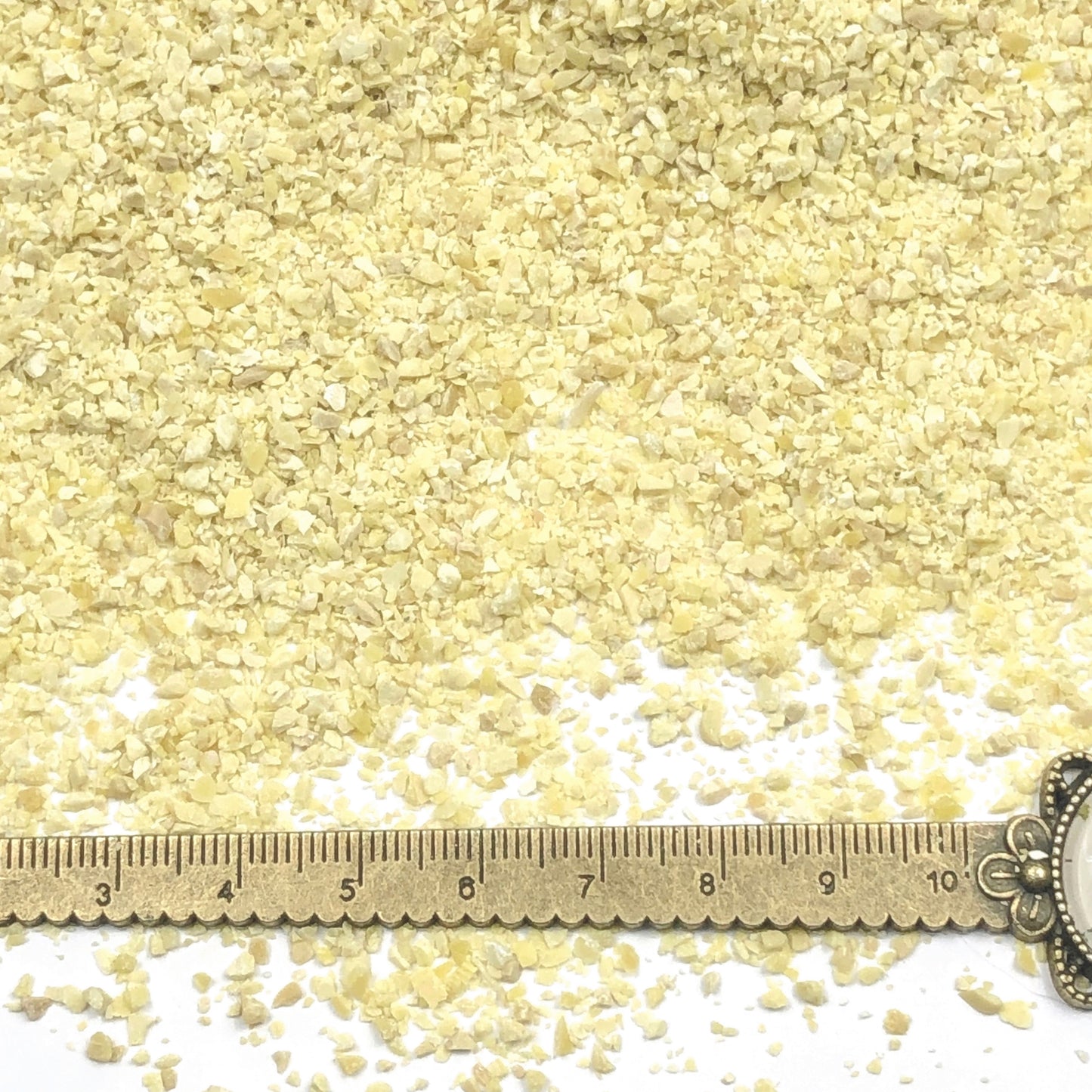 Crushed Lemon-Yellow Serpentine, Medium Crush, Sand Size, 2mm - 0.25mm
