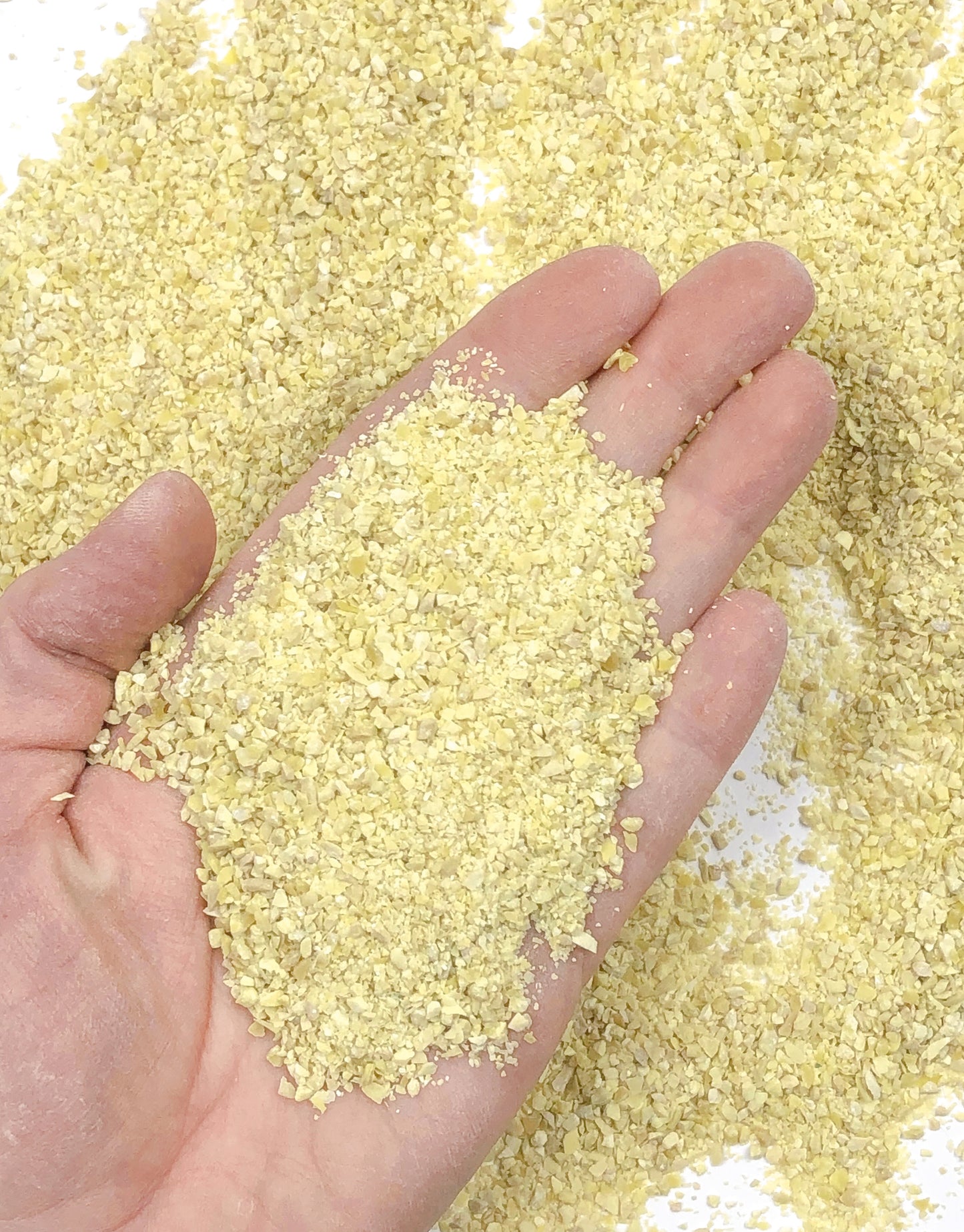 Crushed Lemon-Yellow Serpentine, Medium Crush, Sand Size, 2mm - 0.25mm