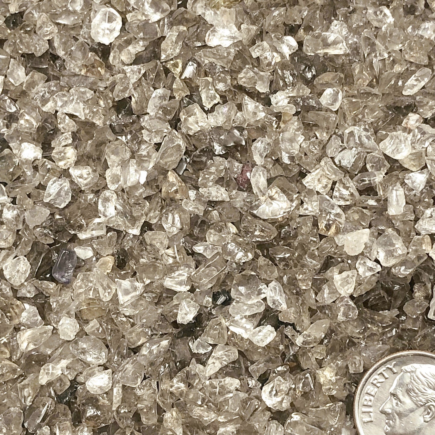 Crushed Smoky Quartz (Grade A) from Brazil, Coarse Crush, Gravel Size, 4mm - 2mm