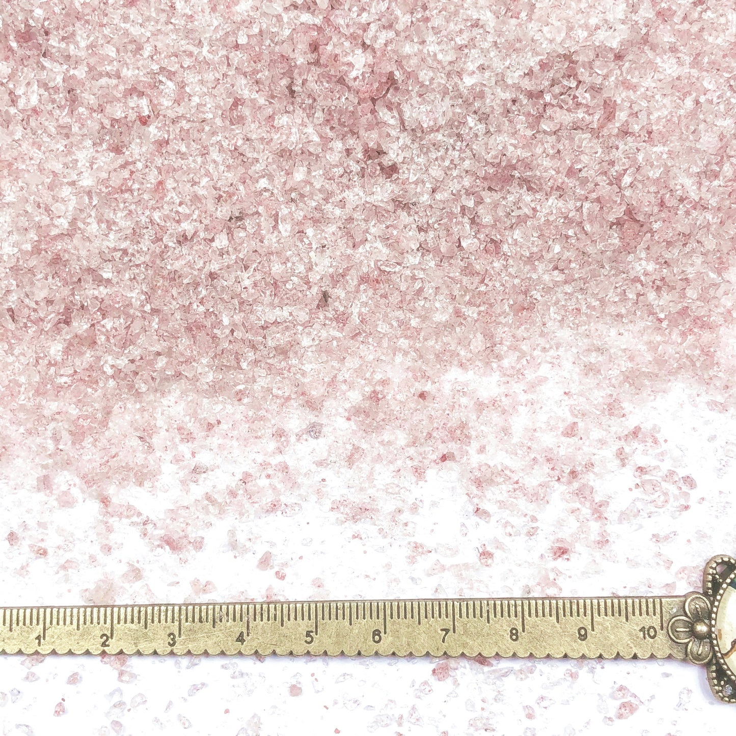 Crushed Strawberry Quartz (Natural) from Brazil, Medium Crush, Sand Size, 2mm - 0.25mm