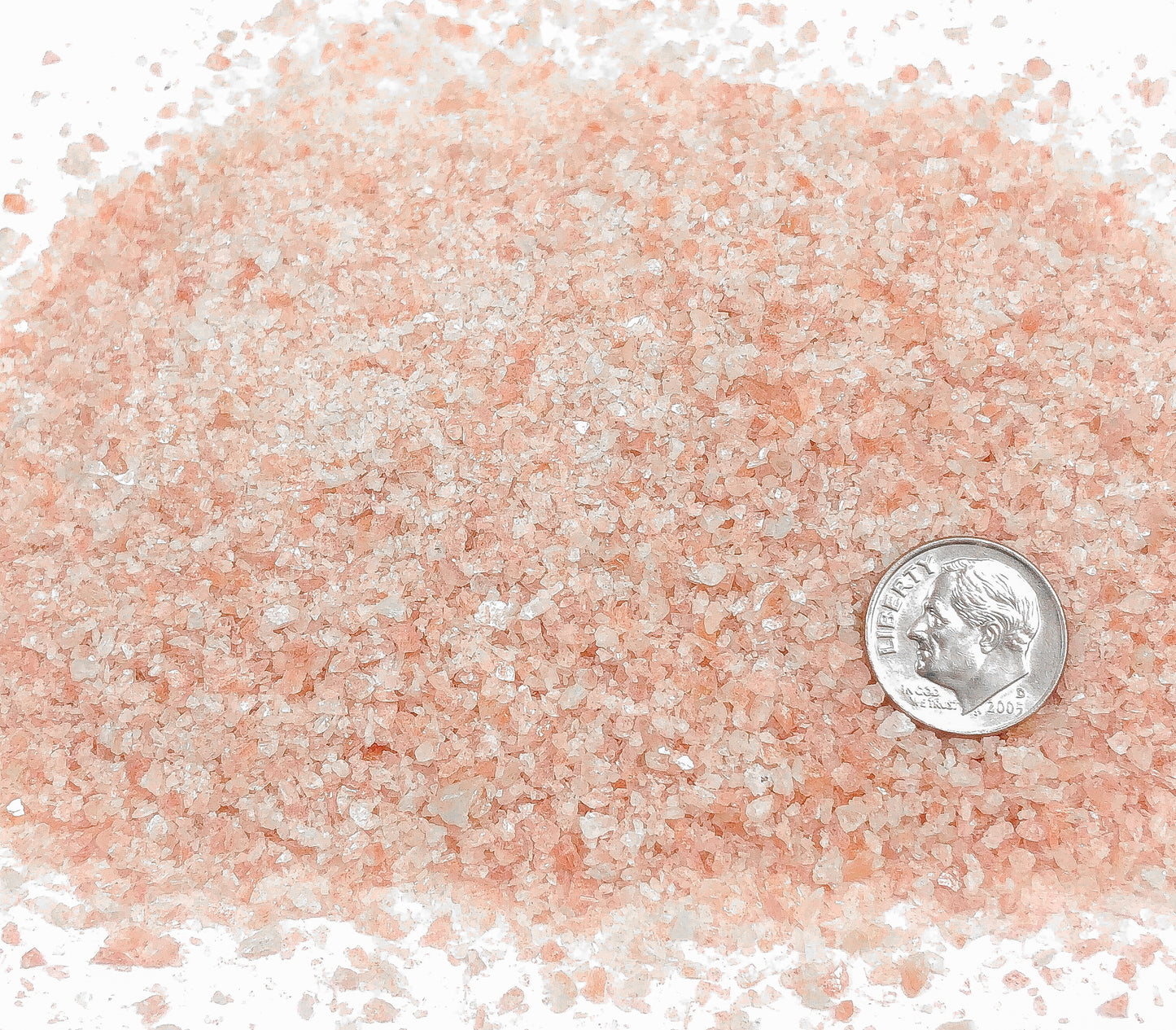 Crushed Peach Sunstone from India, Medium Crush, Sand Size, 2mm - 0.25mm