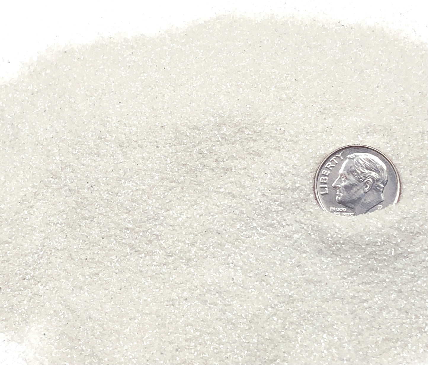 Crushed White/Cream Aventurine (Muscovite Mica) from Canada, Fine Crush, Powder Size, <0.25mm