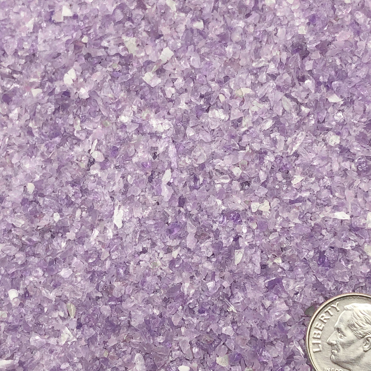 Crushed Purple Amethyst Sand (Grade A) from Namibia, Medium Sand (0.25mm-2mm)