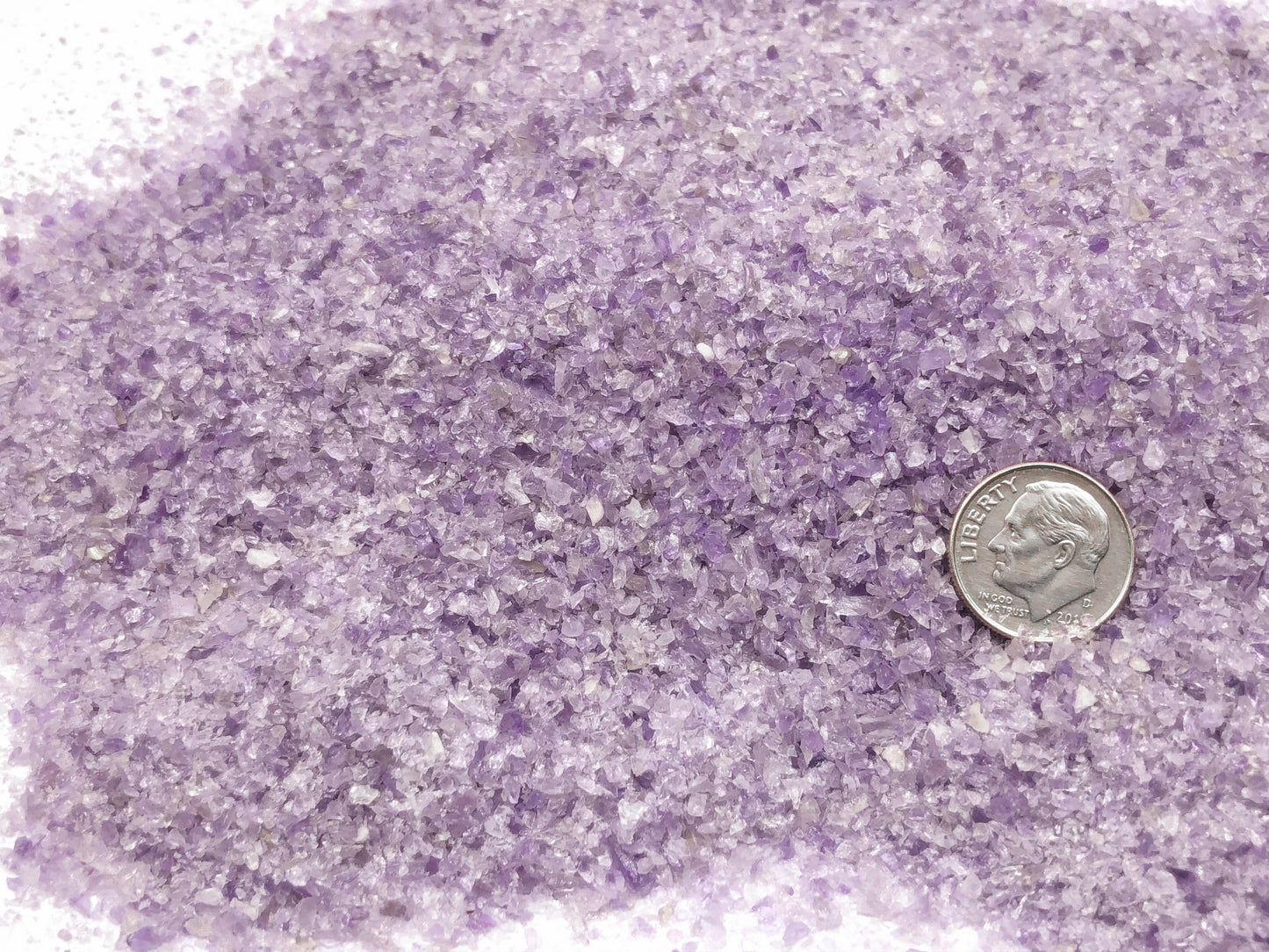 Crushed Purple Amethyst Sand (Grade A) from Namibia, Medium Sand (0.25mm-2mm)