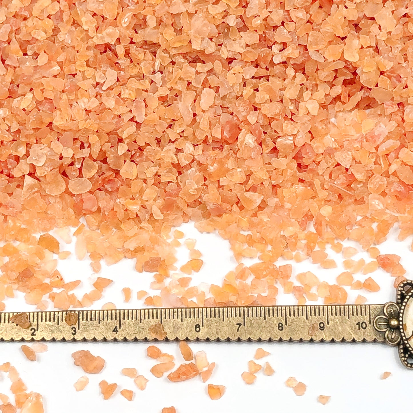 Crushed Orange Carnelian (Grade A) from Botswana, Coarse Crush, Gravel Size, 4mm - 2mm