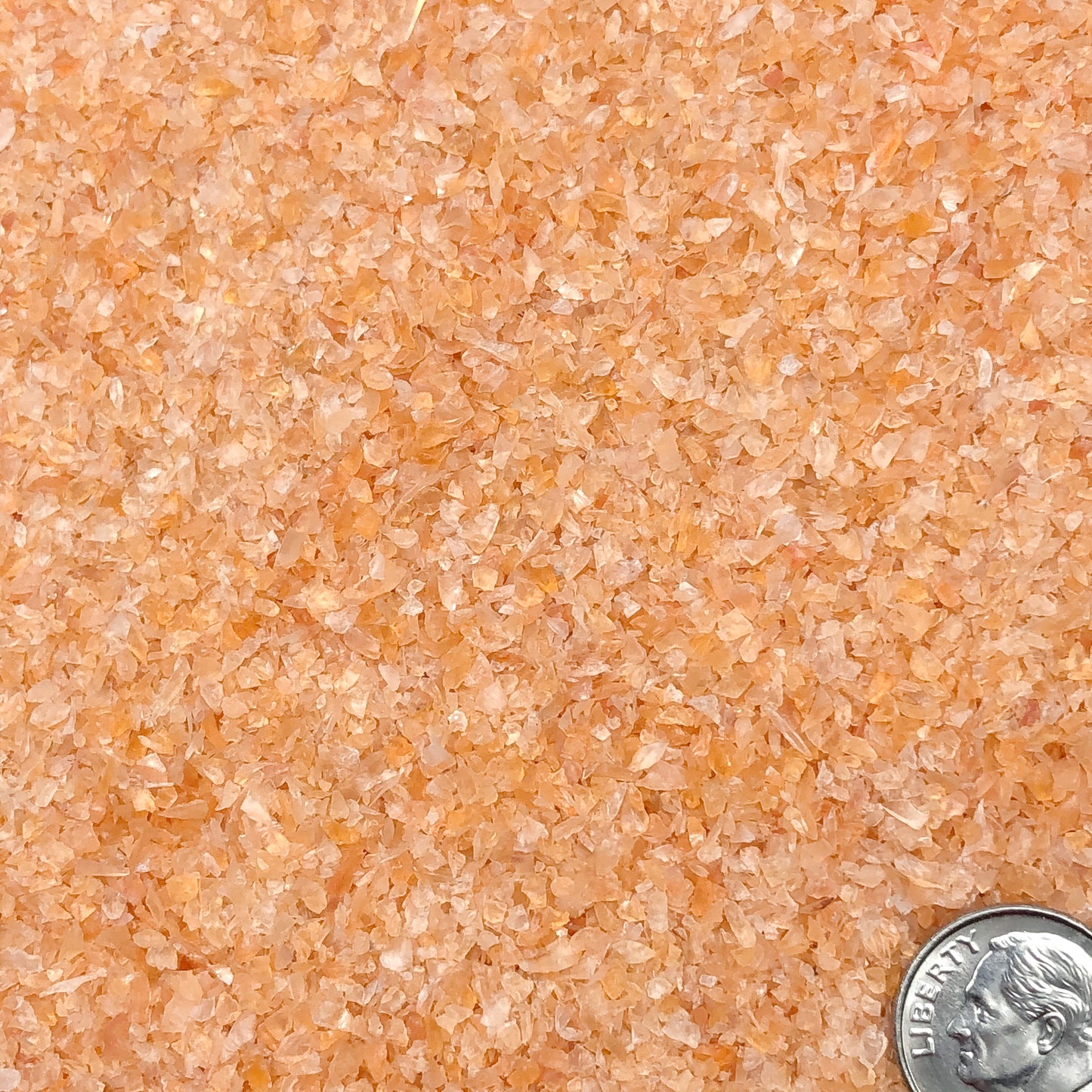 Crushed Orange Carnelian (Grade A) from Botswana, Medium Crush, Sand Size, 2mm - 0.25mm