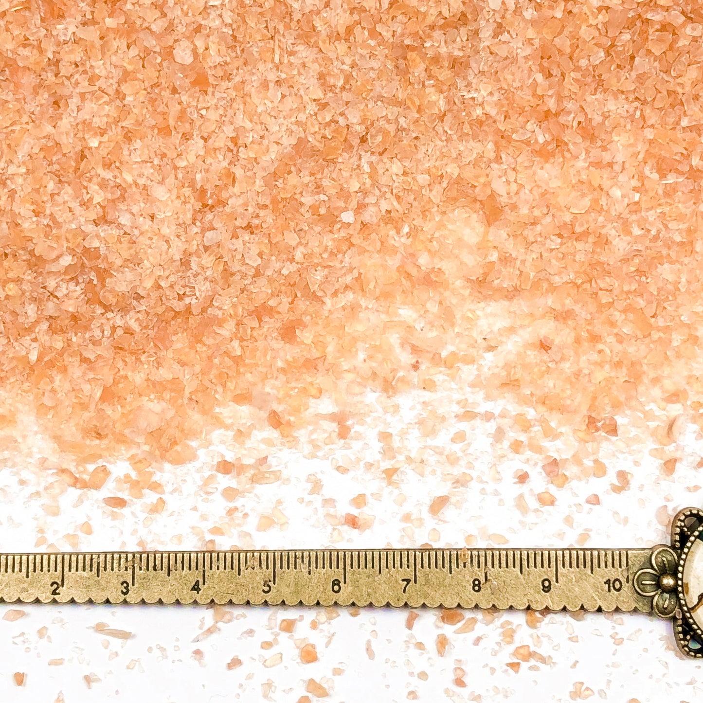 Crushed Orange Carnelian (Grade A) from Botswana, Medium Crush, Sand Size, 2mm - 0.25mm