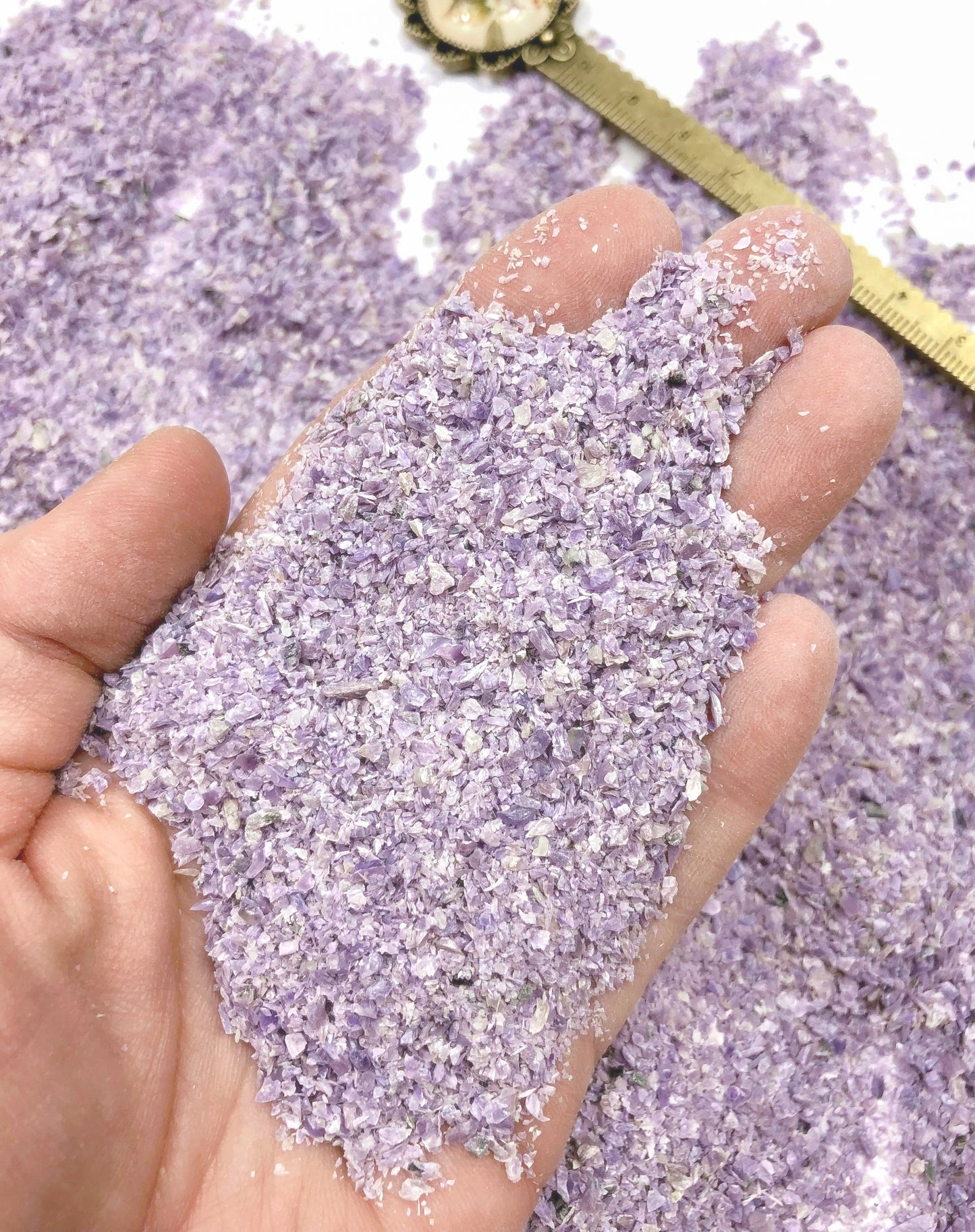 Crushed Violet-Lilac Charoite from Russia, Medium Crush, Sand Size, 2mm - 0.25mm