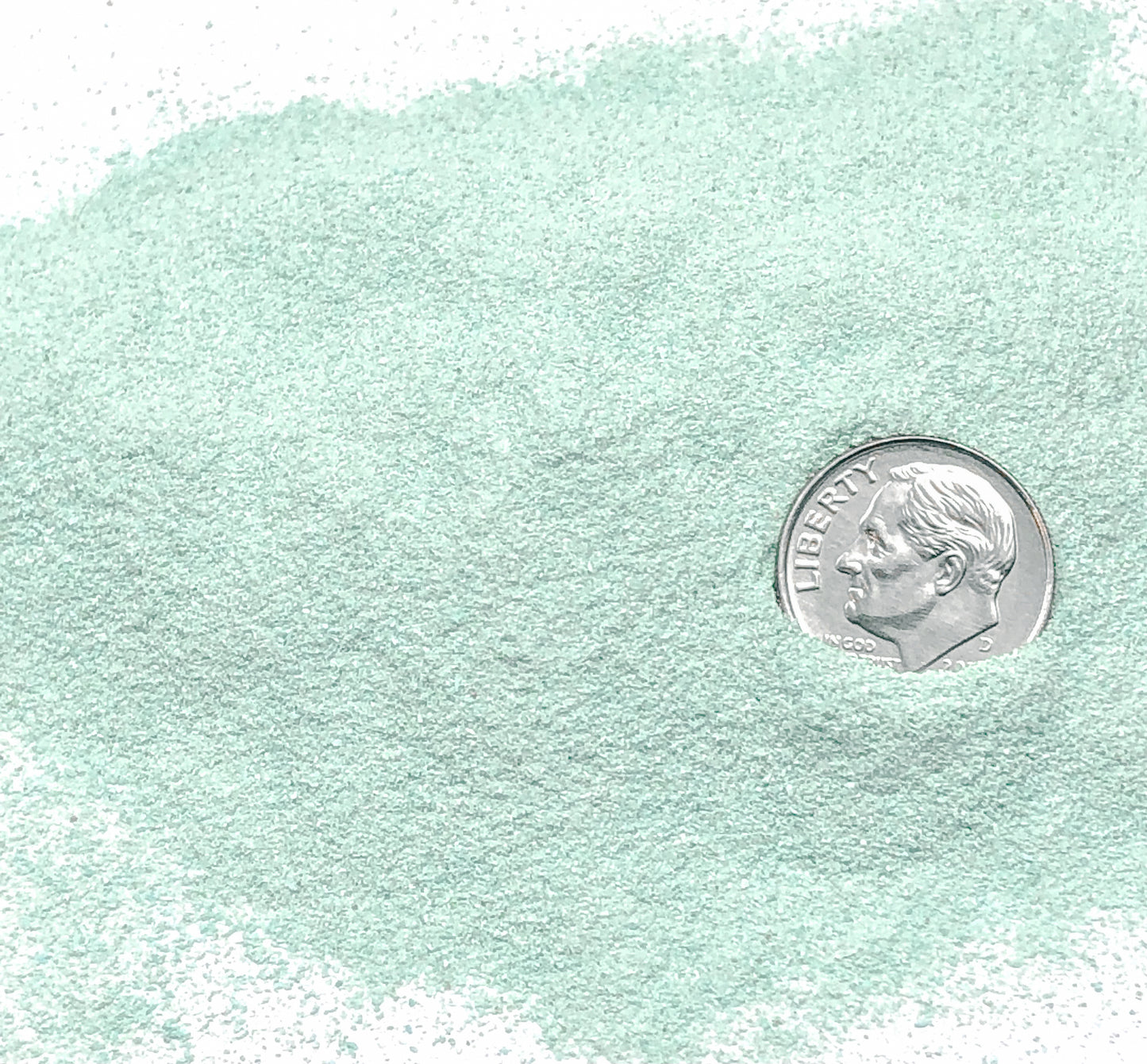 Crushed Blue-Green Fox Turquoise from Nevada, Fine Crush, Powder Size, <0.25mm
