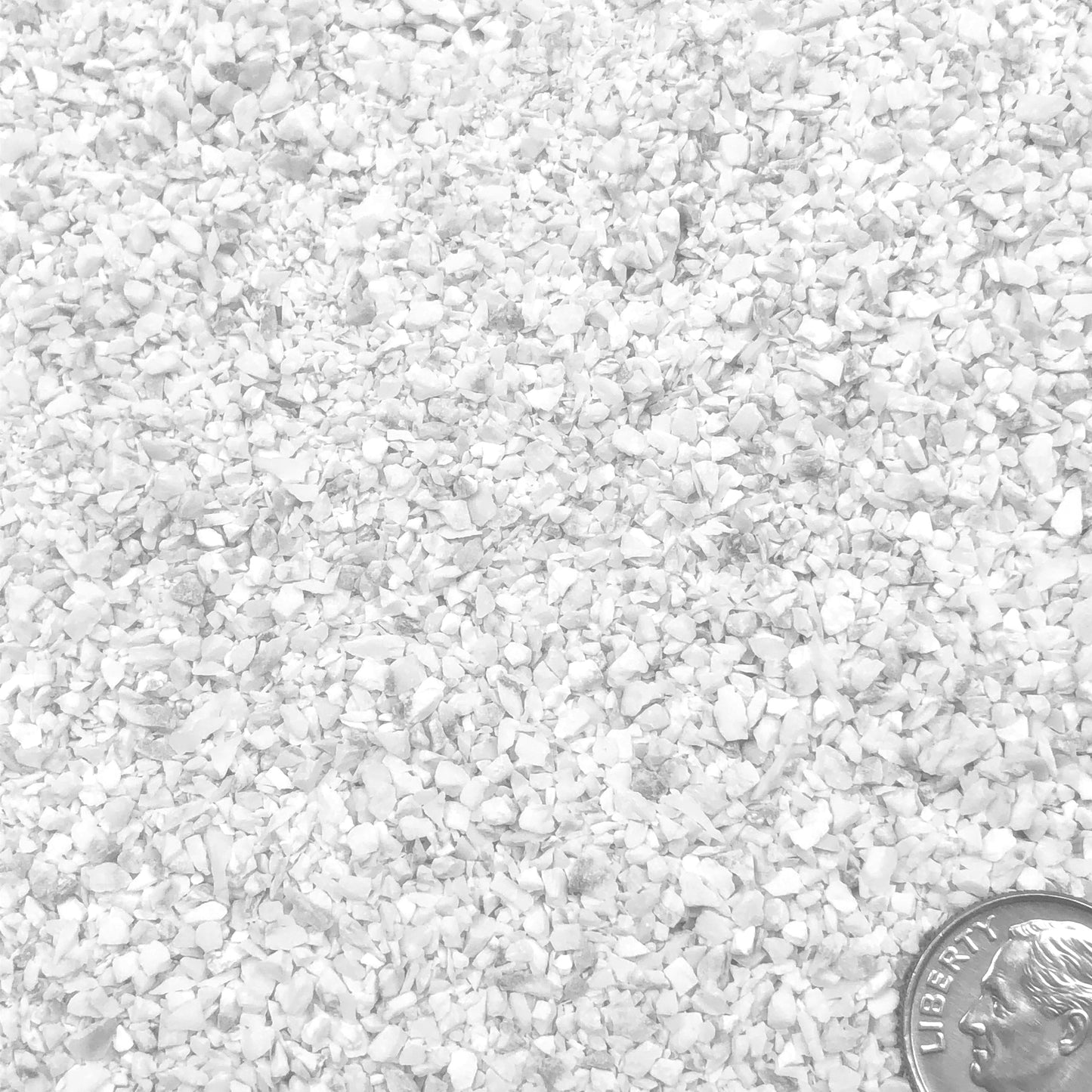 Crushed White Howlite from Zimbabwe, Medium Crush, Sand Size, 2mm - 0.25mm