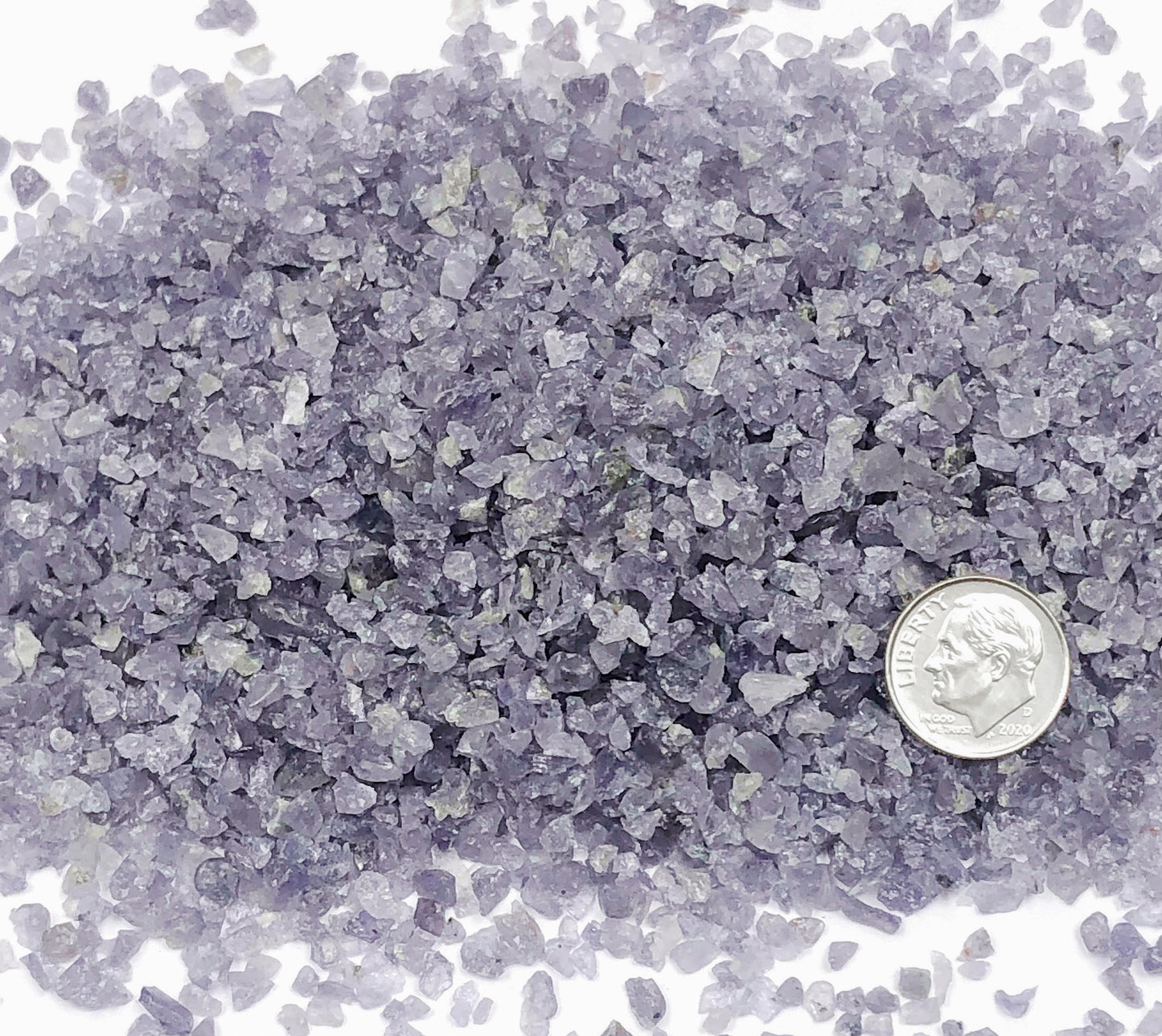 Crushed Indigo Iolite (Cordierite) from India, Coarse Crush, Gravel Size, 4mm - 2mm