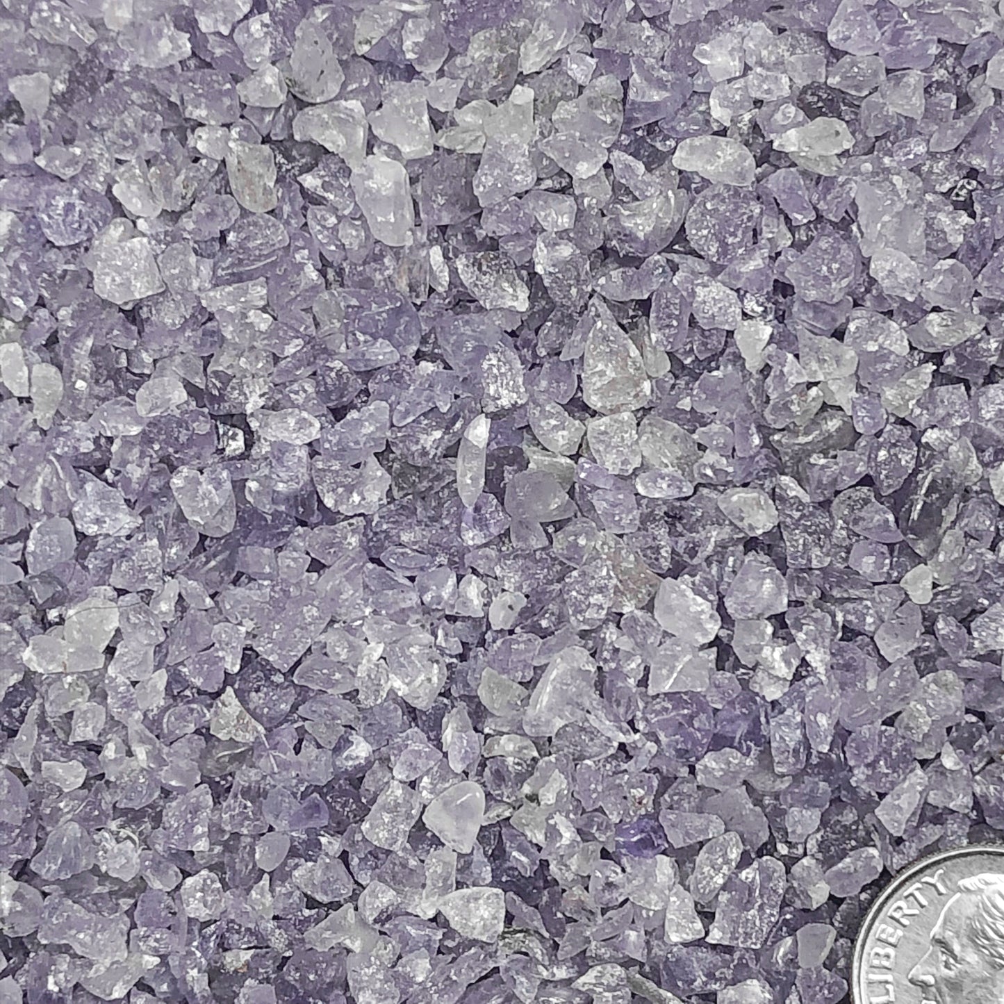 Crushed Indigo Iolite (Cordierite) from India, Coarse Crush, Gravel Size, 4mm - 2mm