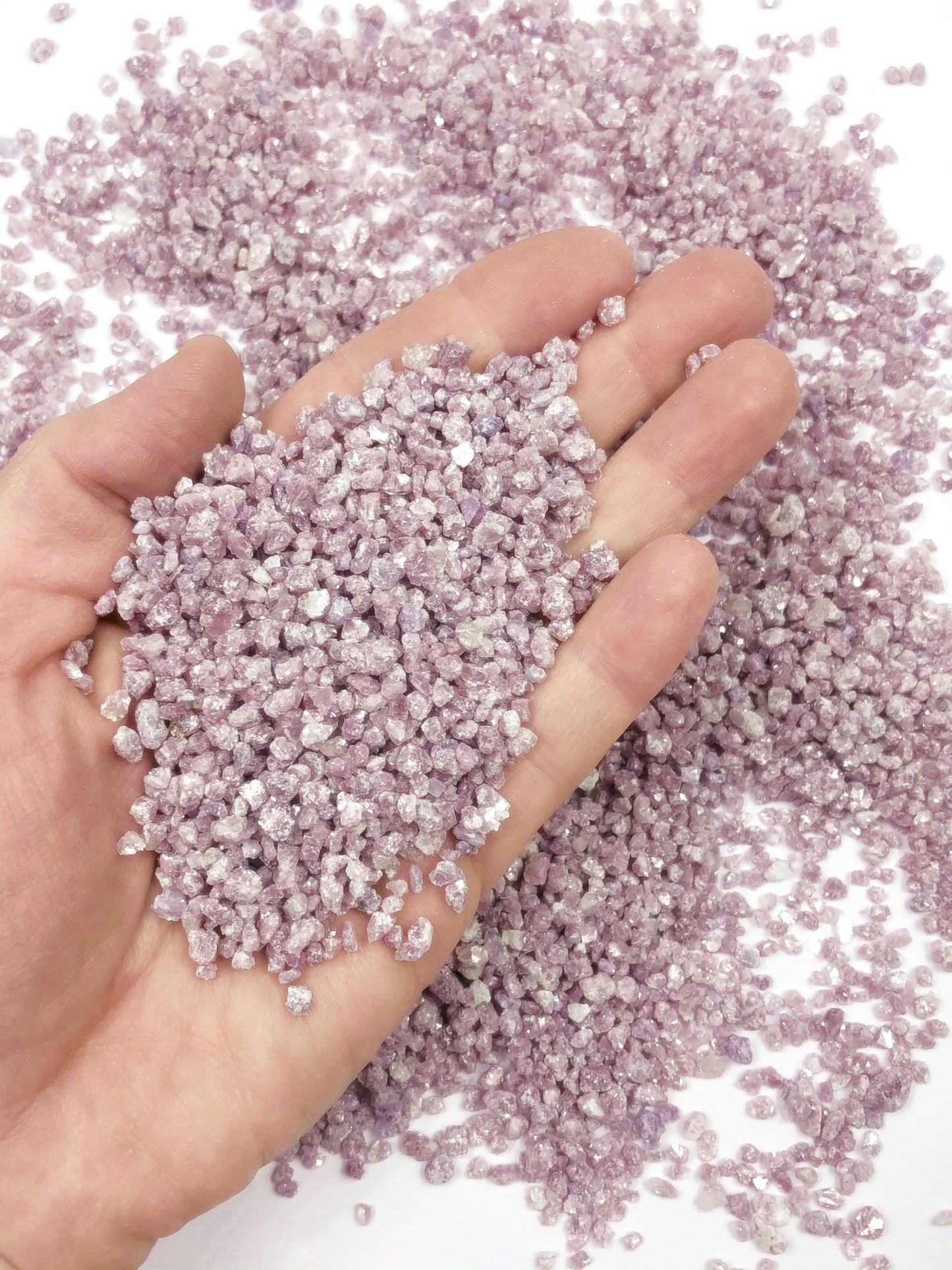 Crushed Lilac Lepidolite From Brazil, Coarse Crush, Gravel Size, 4mm - 2mm