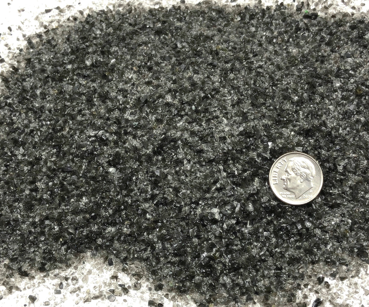 Crushed Black Obsidian from Mexico, Medium Crush, Sand Size, 2mm - 0.25mm