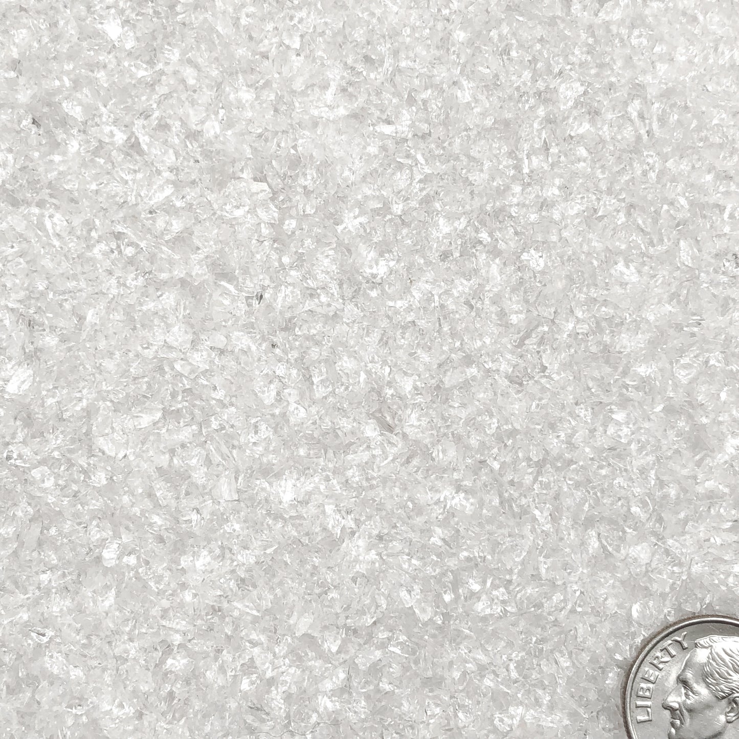Crushed Clear Quartz (Rock Crystal) Sand from Brazil, Medium Sand (0.25mm-2mm)