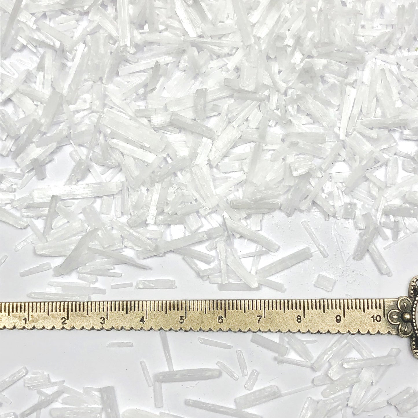 Crushed White Selenite Blades (Gypsum) from Morocco, Coarse Crush (2mm-4mm in Width, 0.5cm-2cm in Length)