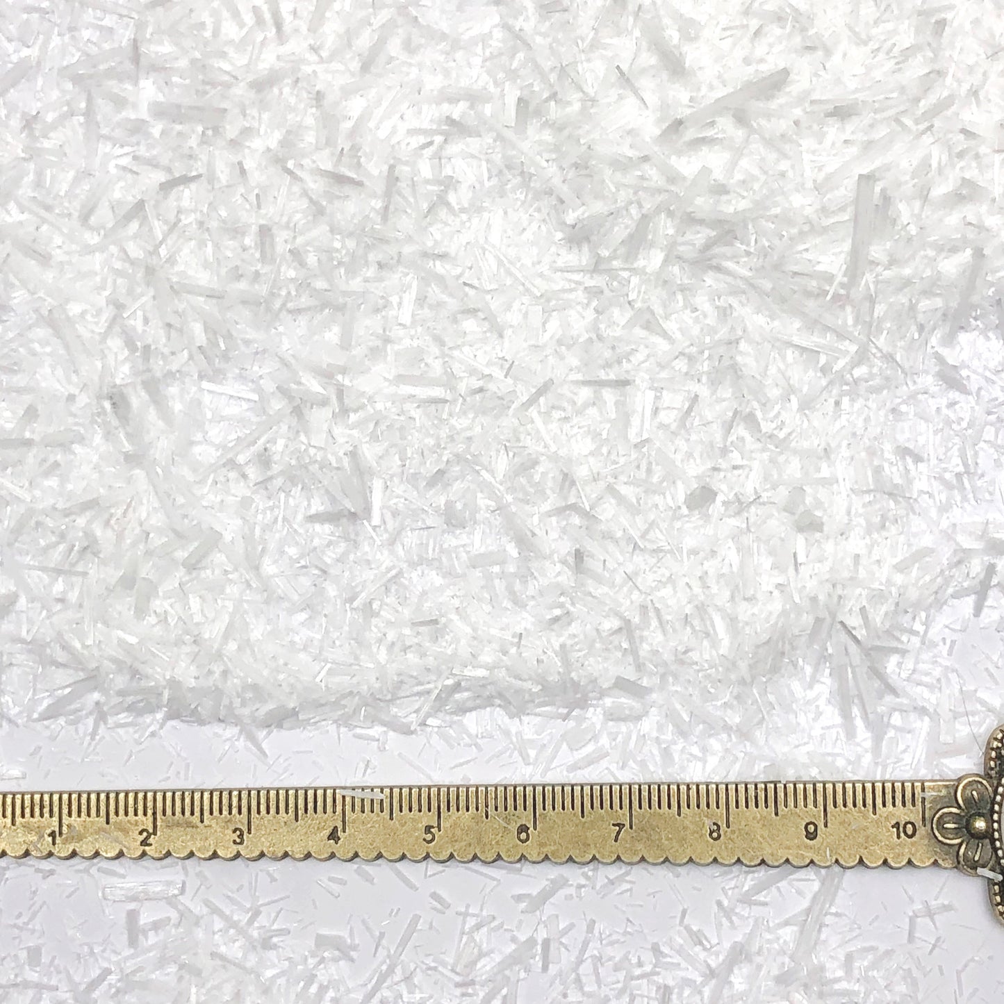 Crushed White Selenite Blades (Gypsum) from Morocco, Medium Crush (0.25mm-2mm in Width, 0.1cm-1cm in Length)
