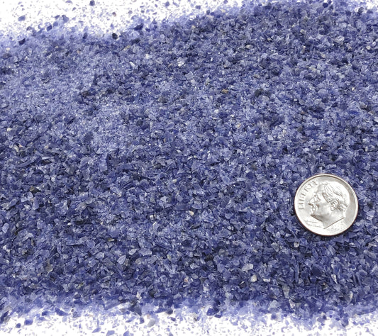 Crushed Royal Blue Sodalite Sand (Grade A) from Brazil, Medium Sand (0.25mm-2mm)