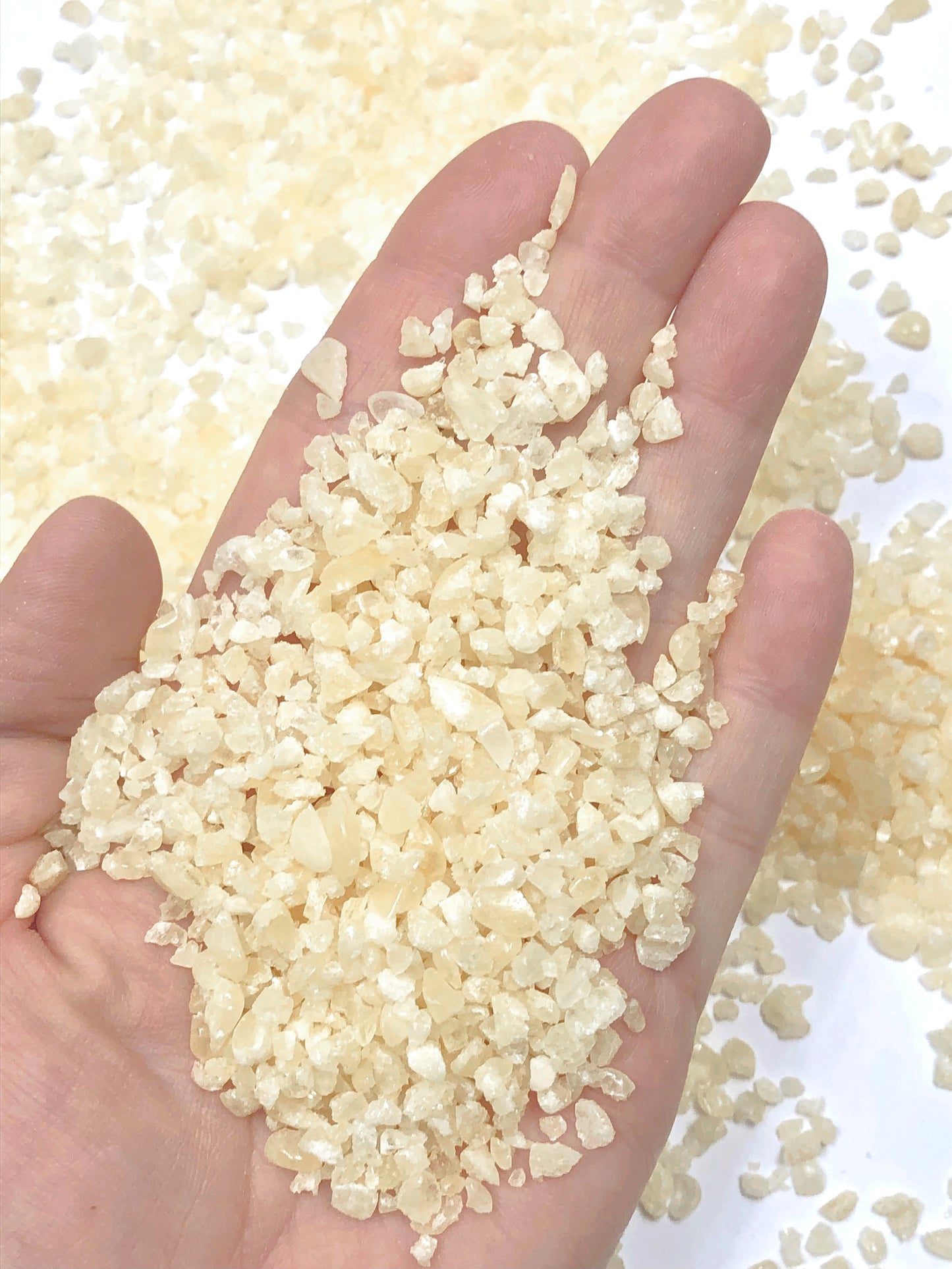 Crushed Yellow Calcite from Mexico, Coarse Crush, Gravel Size, 4mm - 2mm