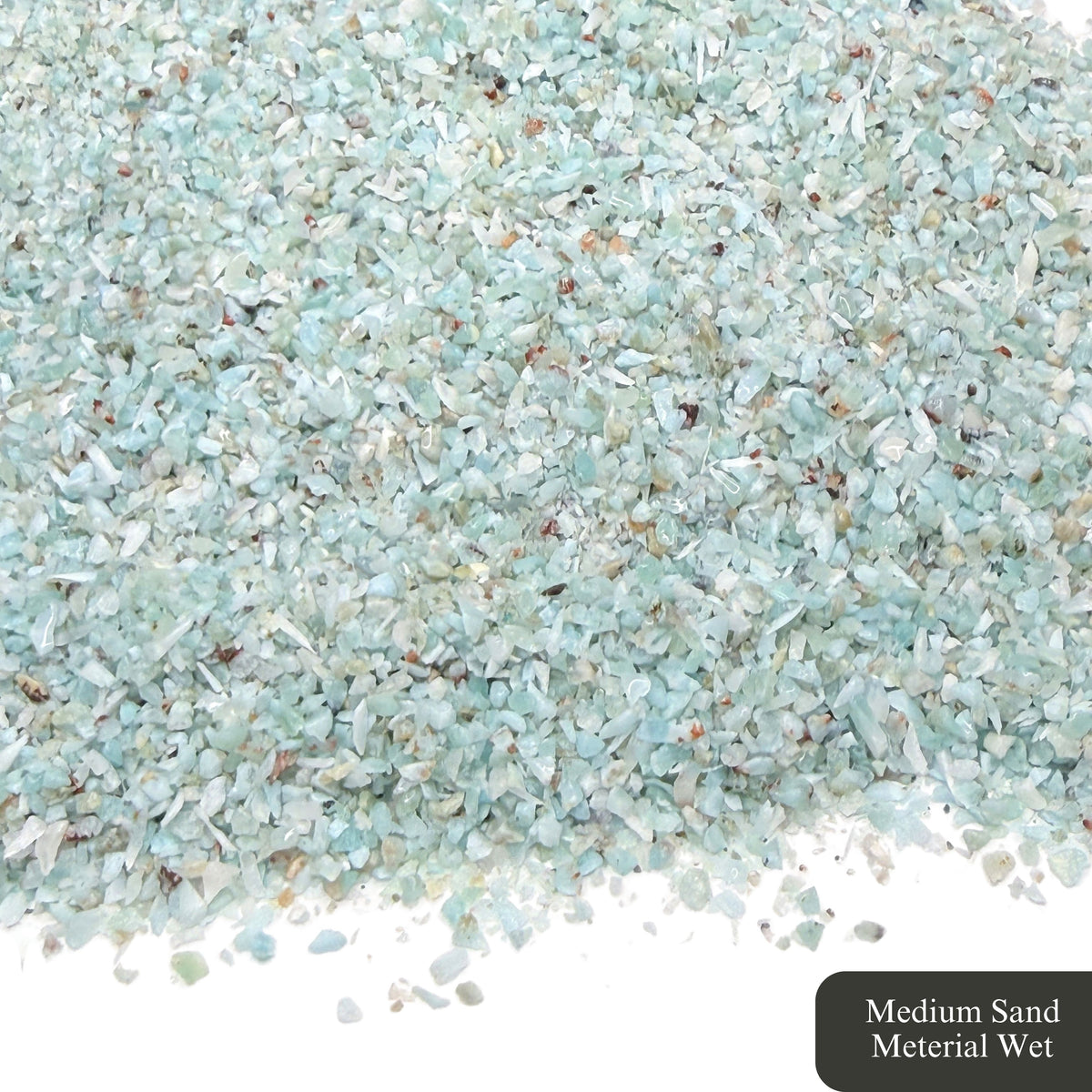 Crushed Blue Larimar Sand from Dominican Republic, Medium Sand (0.25mm-2mm) for Woodworking and Ring Inlay, Resin Art, Memorial Jewelry