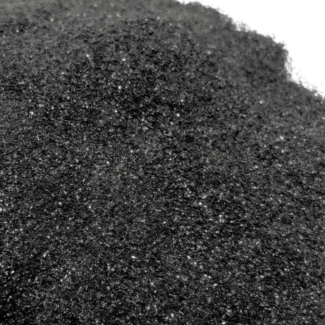 Crushed Black Tourmaline Powder from Brazil, Fine Crush (<0.25mm) for Inlay, Metaphysical Resin Art, or Pigment Applications