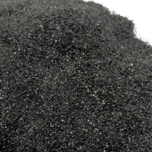 Crushed Black Tourmaline Powder from Brazil, Fine Crush (<0.25mm) for Inlay, Metaphysical Resin Art, or Pigment Applications
