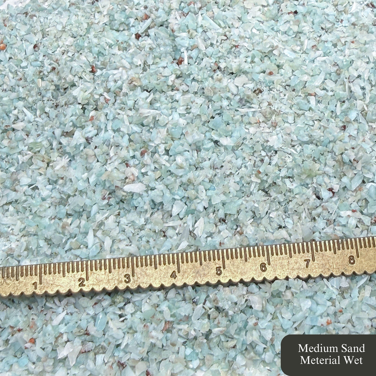 Crushed Blue Larimar Sand from Dominican Republic, Medium Sand (0.25mm-2mm) for Woodworking and Ring Inlay, Resin Art, Memorial Jewelry