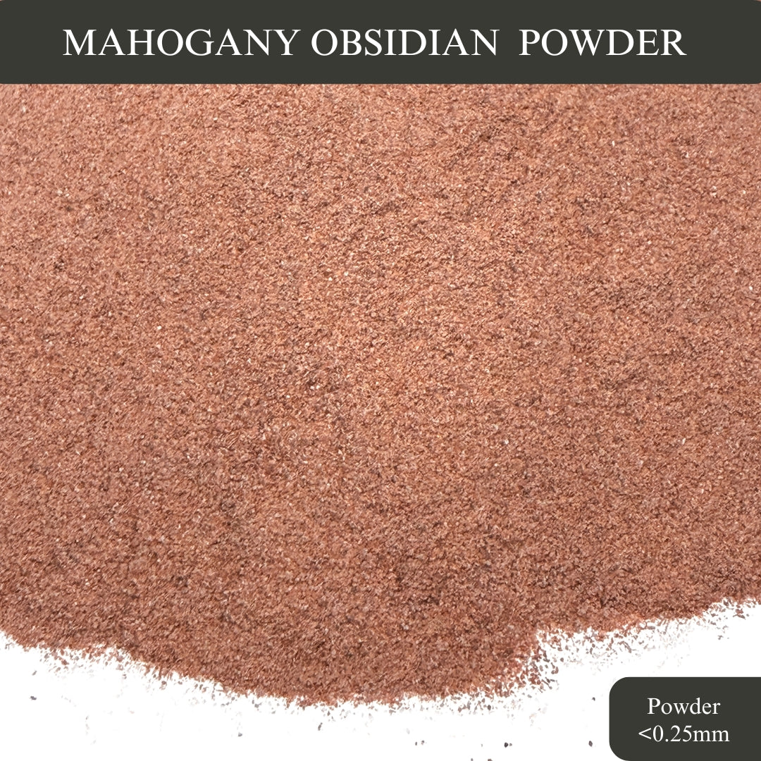 Crushed Mahogany Obsidian Powder from Mexico, Fine Crush (<0.25mm) for Inlay, Metaphysical Resin Art, or Pigment Applications