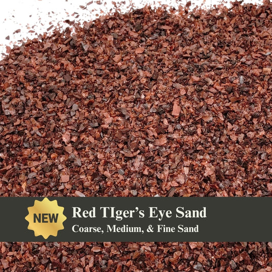 Crushed Red Tiger's Eye Sand from South Africa, 3 Sand Sizes for Woodworking and Ring Inlay, Resin Art, Memorial & Sand Jewelry