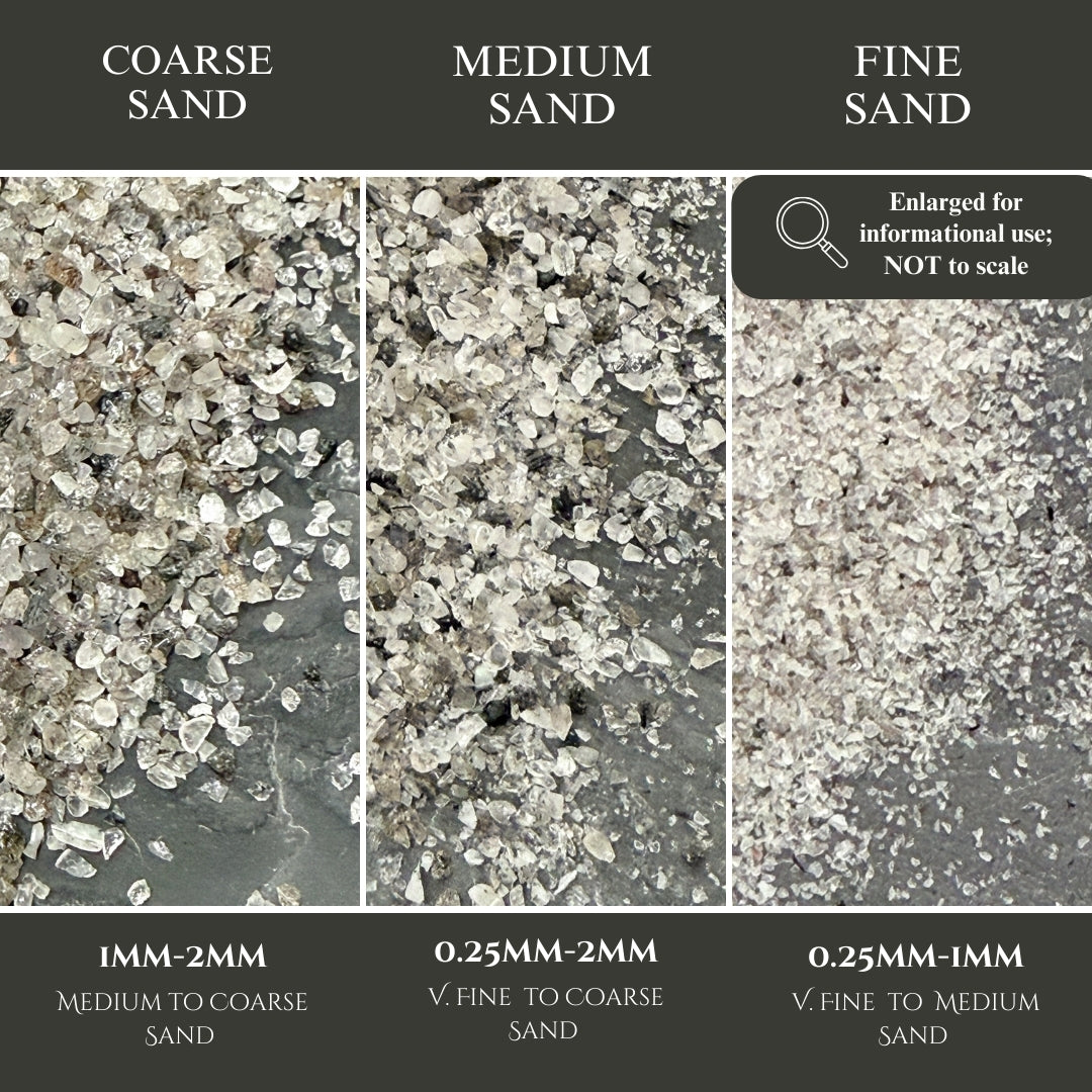 Crushed Quartz + Tourmaline Sand from China, Three Sand Sizes for Woodworking and Ring Inlay, Resin Art, Memorial & Sand Jewelry