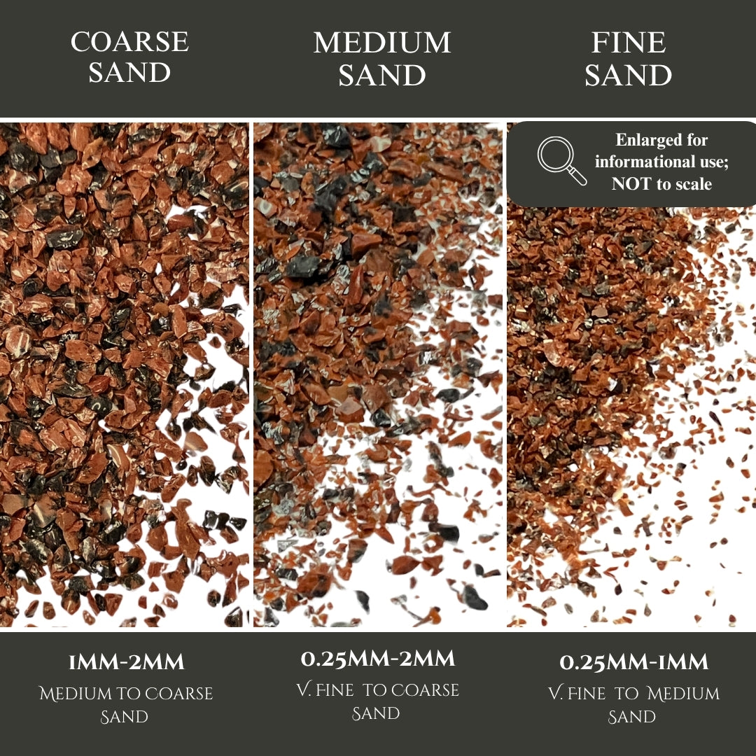 Crushed Mahogany Obsidian Sand from Mexico, 3 Sand Sizes for Woodworking and Ring Inlay, Resin Art, Memorial & Sand Jewelry