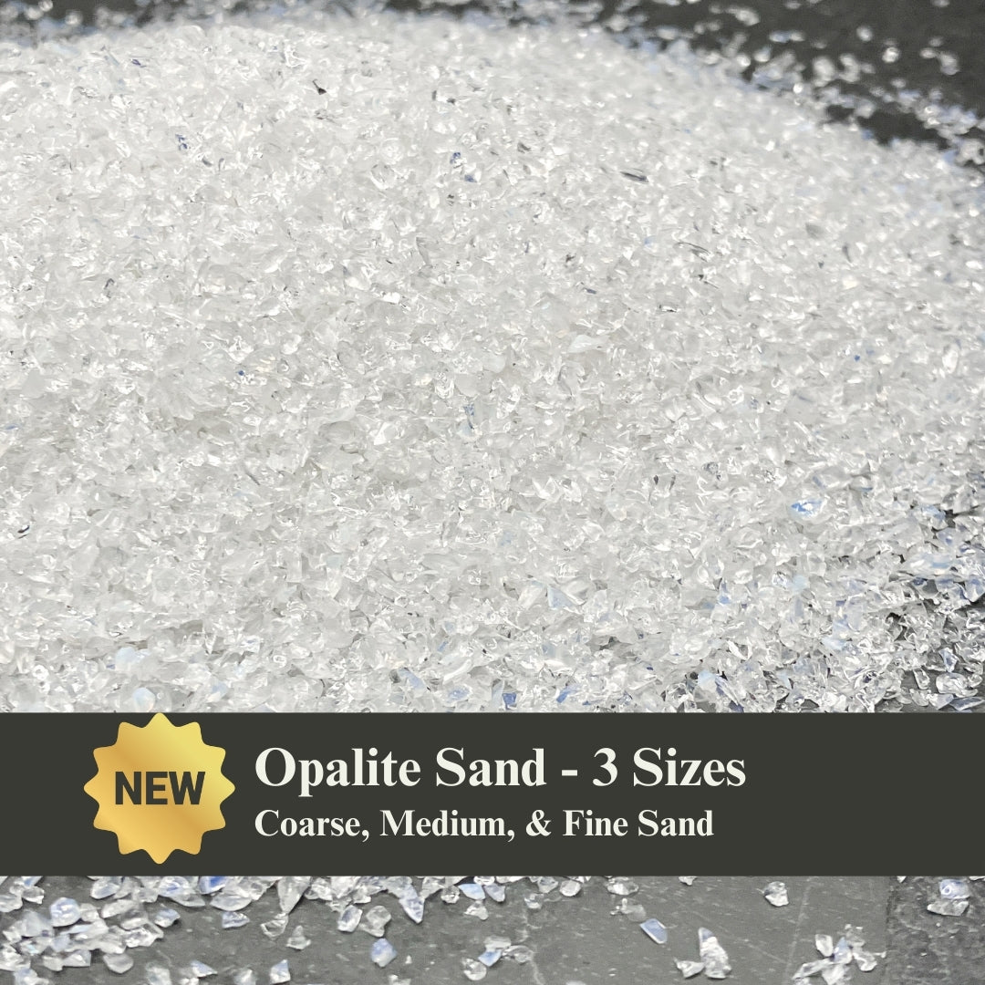 Crushed Opalite Sand (Synthetic), 3 Sand Sizes for Woodworking and Ring Inlay, Resin Art, Metaphysical Crafts, Memorial & Sand Jewelry