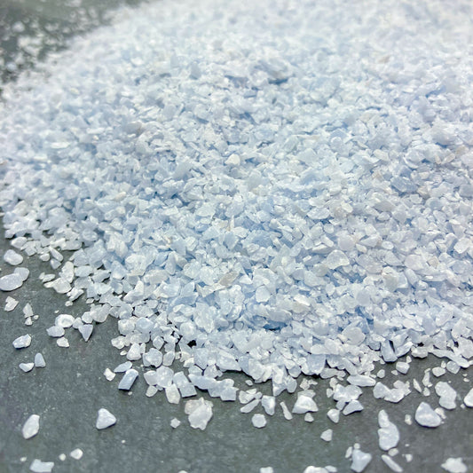 Crushed Blue Angelite (Anhydrite) Sand from Peru, Medium Crush (0.25mm-2mm) for Woodworking and Ring Inlay, Resin Art, Memorial Jewelry