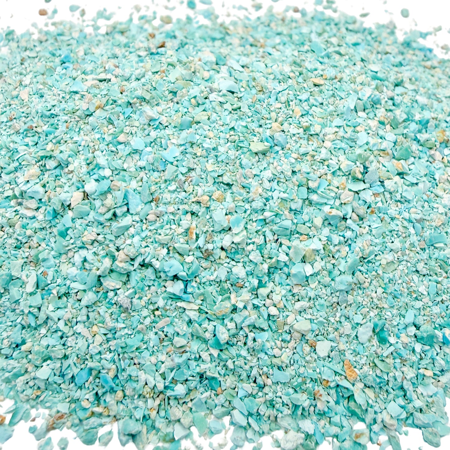 Crushed Blue-Green Fox Turquoise Sand with Matrix from Nevada, Medium Sand (0.25mm-2mm) for Woodworking and Ring Inlay, Resin Art, Memorial Jewelry